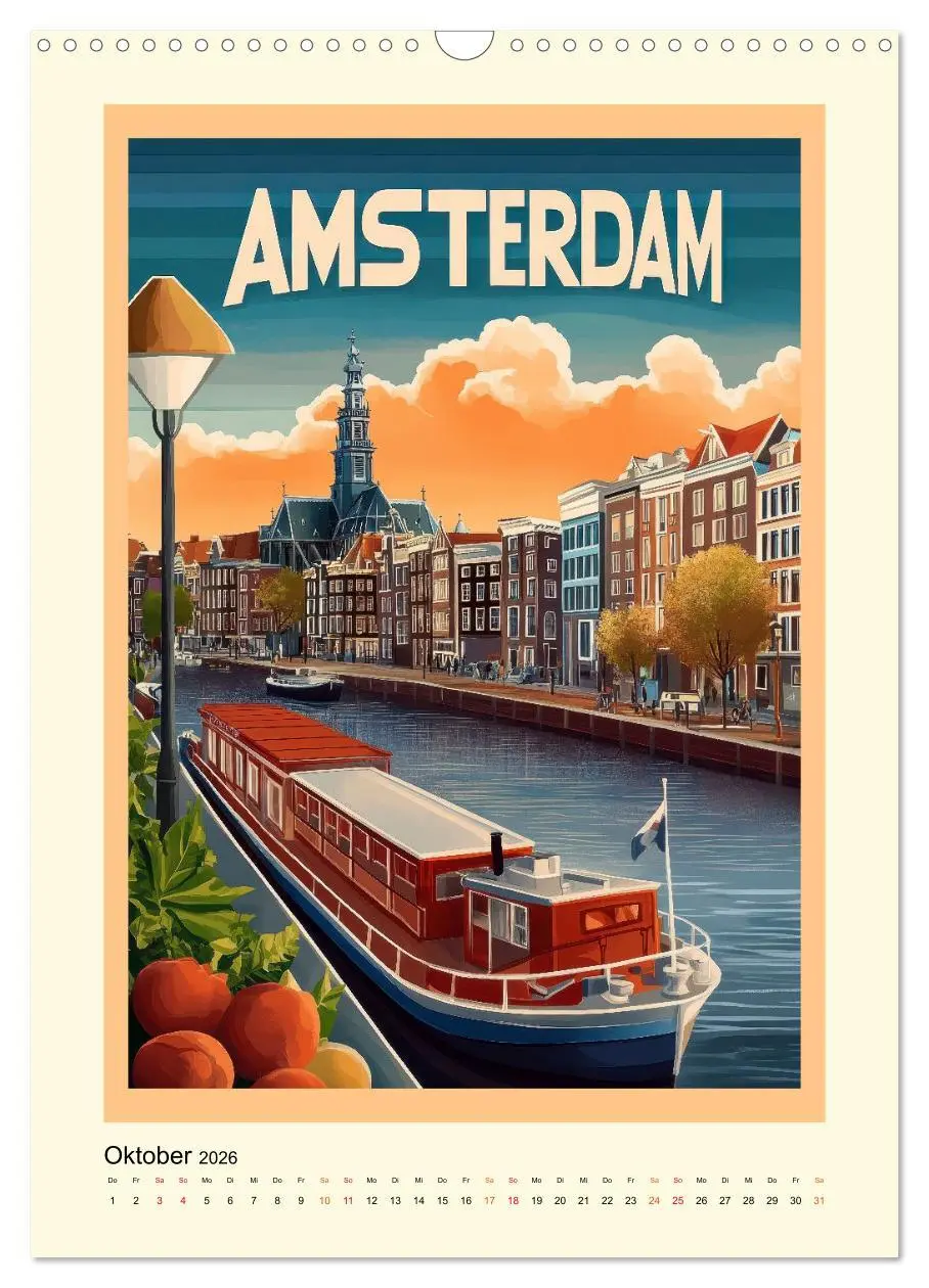 Bild: 9783457247112 | Weltreise - nostalgische Poster (Wandkalender 2026 DIN A3 hoch),...