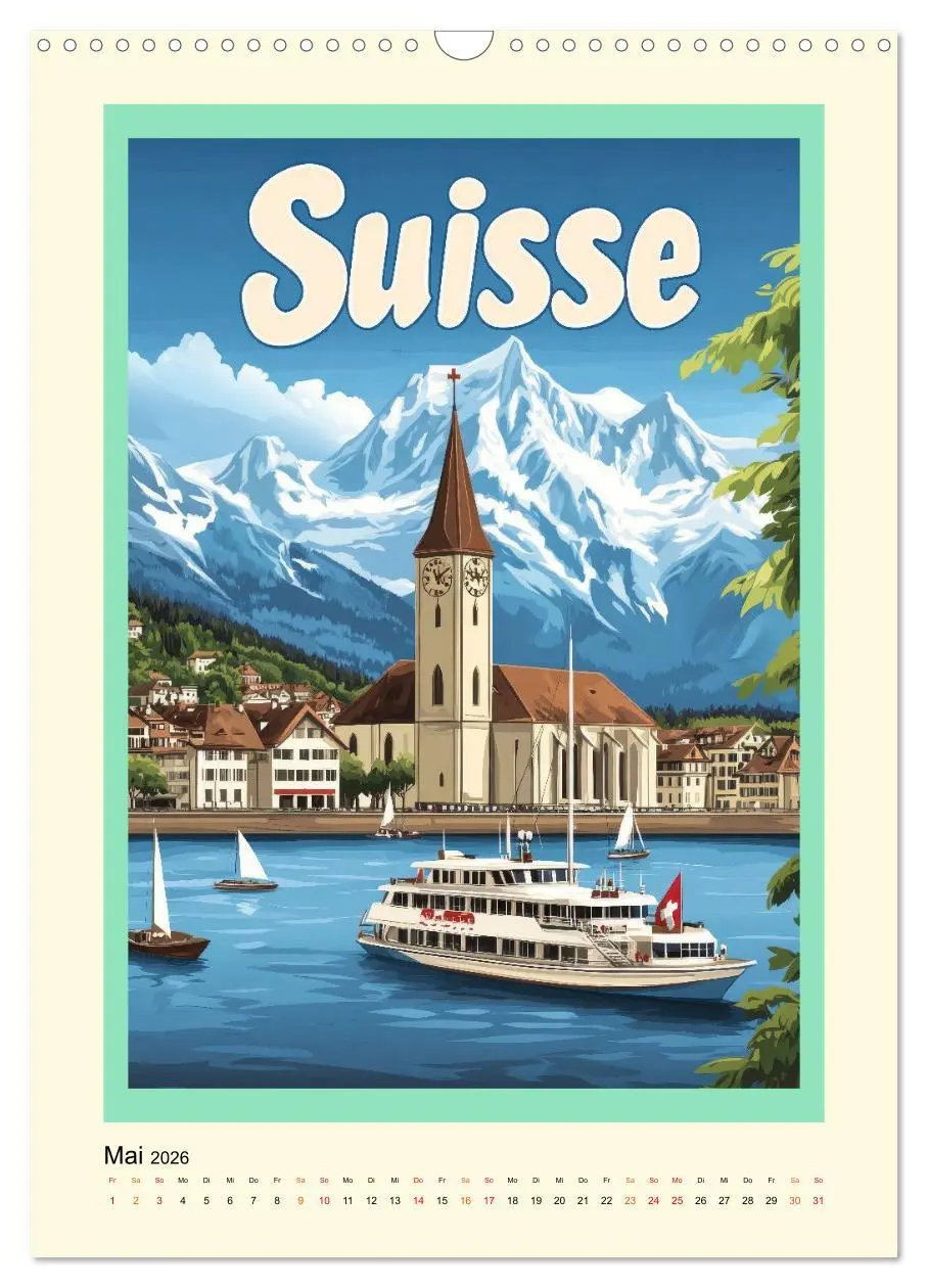 Bild: 9783457247112 | Weltreise - nostalgische Poster (Wandkalender 2026 DIN A3 hoch),...