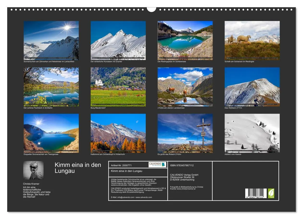 Bild: 9783457867112 | Kimm eina in den Lungau (Wandkalender 2026 DIN A2 quer), CALVENDO...