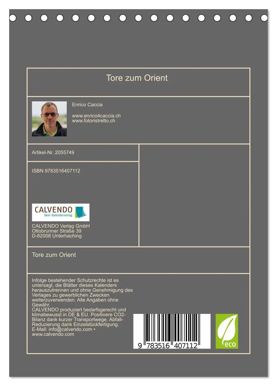 Bild: 9783516407112 | Tore zum Orient (Tischkalender 2026 DIN A5 hoch), CALVENDO...
