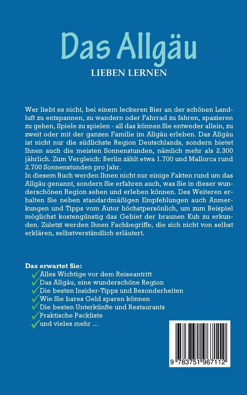 Rückseite: 9783751967112 | Das Allgäu lieben lernen: Der perfekte Reiseführer für einen...