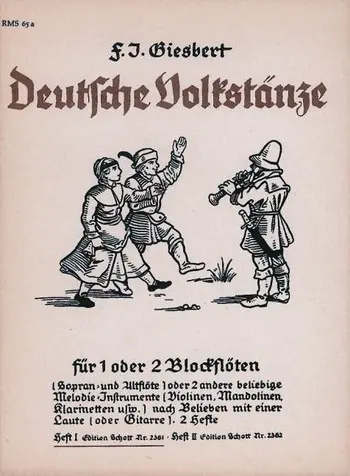 Cover: 9790001037112 | Deutsche Volkstänze Band 1 für 1-2 Blockflöten (SA) Partitur | Buch