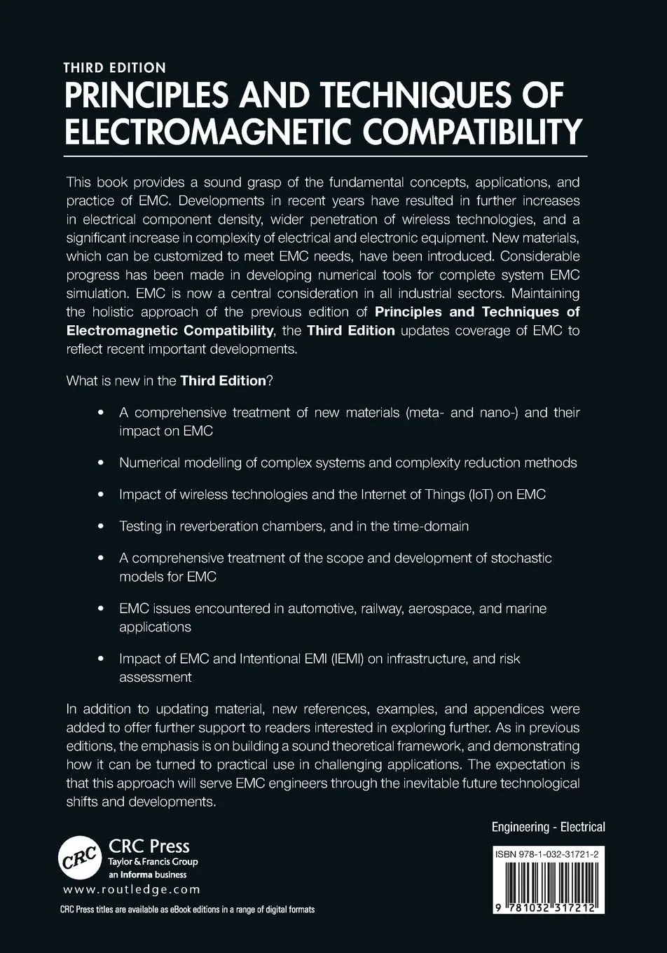 Rückseite: 9781032317212 | Principles and Techniques of Electromagnetic Compatibility | Buch
