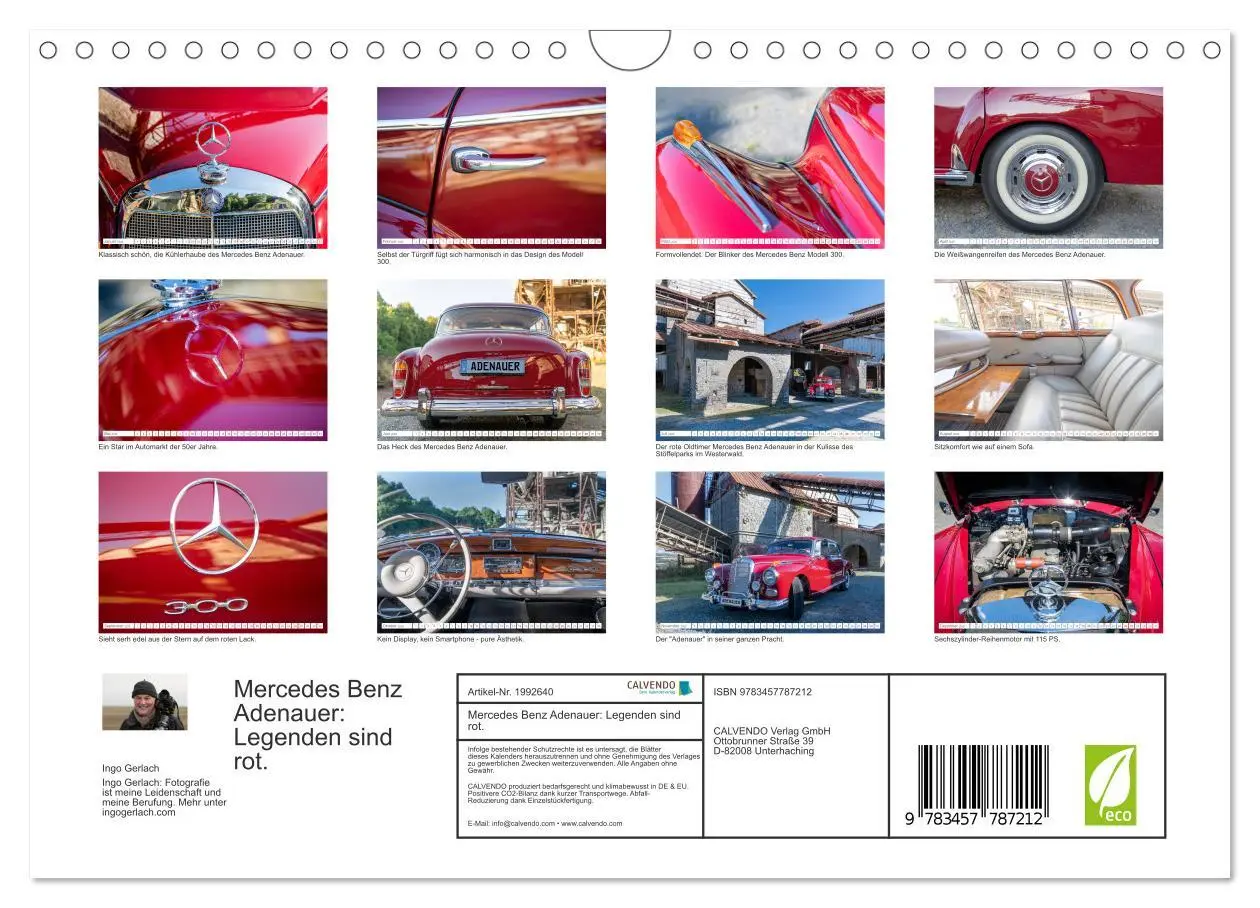 Bild: 9783457787212 | Mercedes Benz Adenauer: Legenden sind rot. (Wandkalender 2026 DIN...