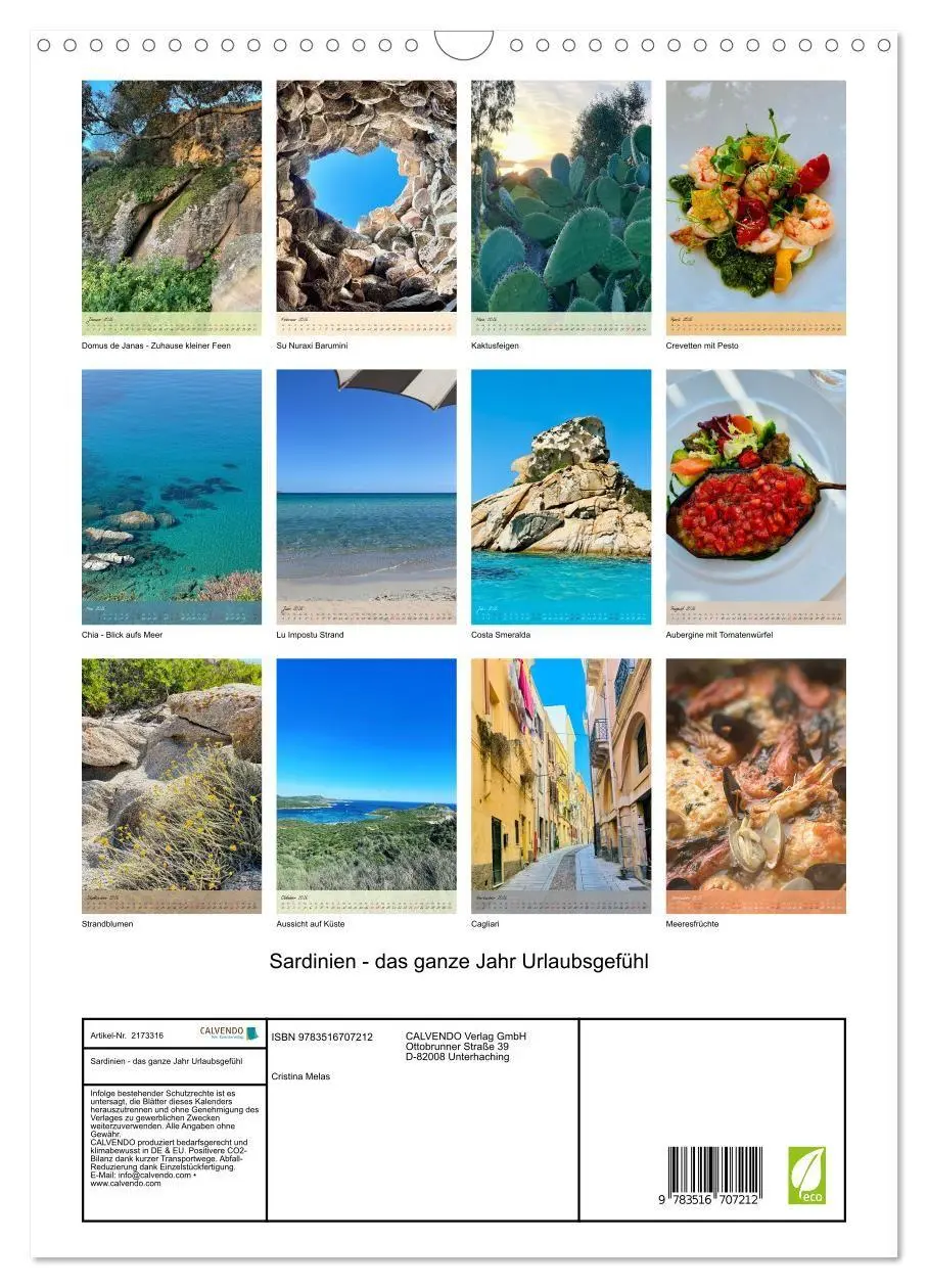 Bild: 9783516707212 | Sardinien - das ganze Jahr Urlaubsgefühl (Wandkalender 2026 DIN A3...