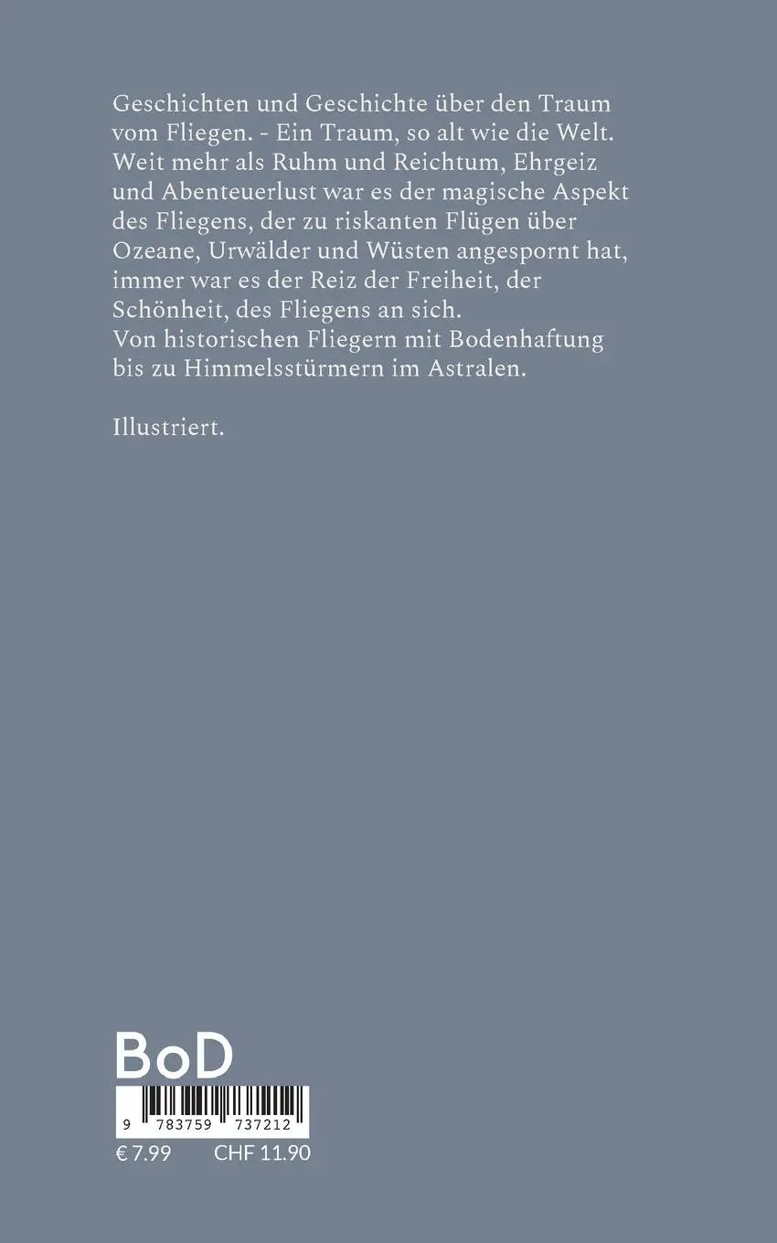 Rückseite: 9783759737212 | Heimweh nach dem Fliegen | Das kleine Buch von der Sehnsucht abzuheben