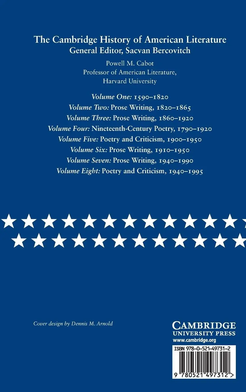 Rückseite: 9780521497312 | The Cambridge History of American Literature | Sacvan Bercovitch
