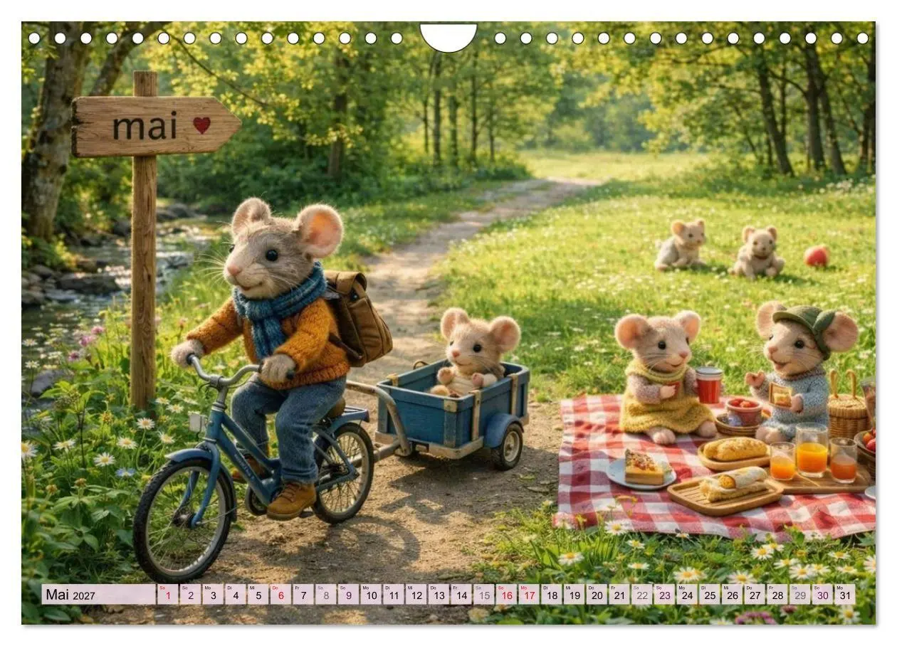 Bild: 9783569887312 | Mäusli Kalender (Wandkalender 2027 DIN A4 quer), CALVENDO...