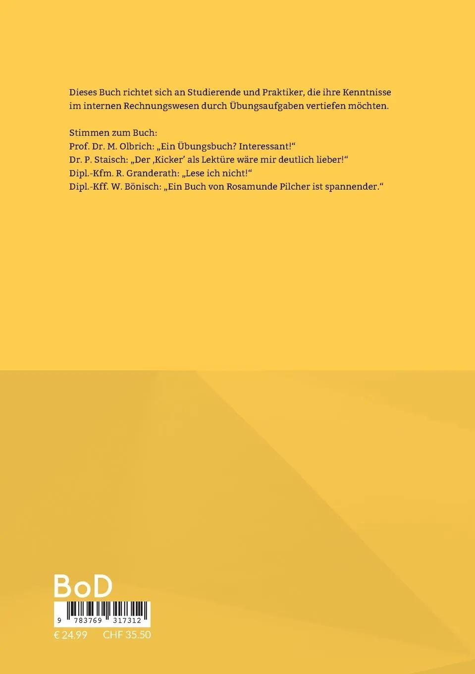 Rückseite: 9783769317312 | Internes Rechnungswesen in Fällen | Torsten Mindermann | Taschenbuch