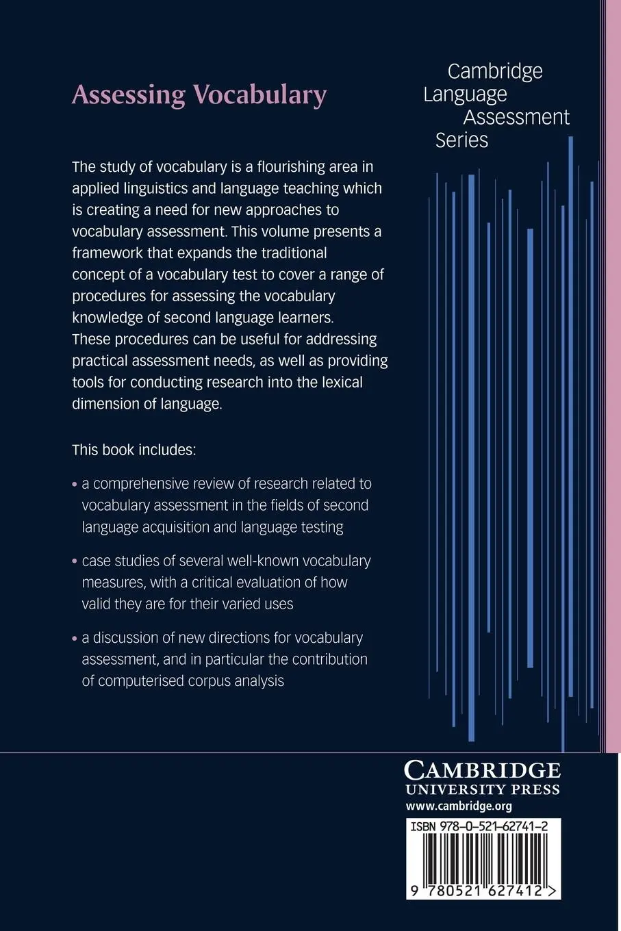 Rückseite: 9780521627412 | Assessing Vocabulary | John Read | Taschenbuch | Englisch | 2000