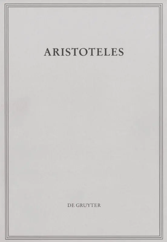 Cover: 9781614517412 | Peri Hermeneias | Aristoteles | Buch | IX | Deutsch | 2014
