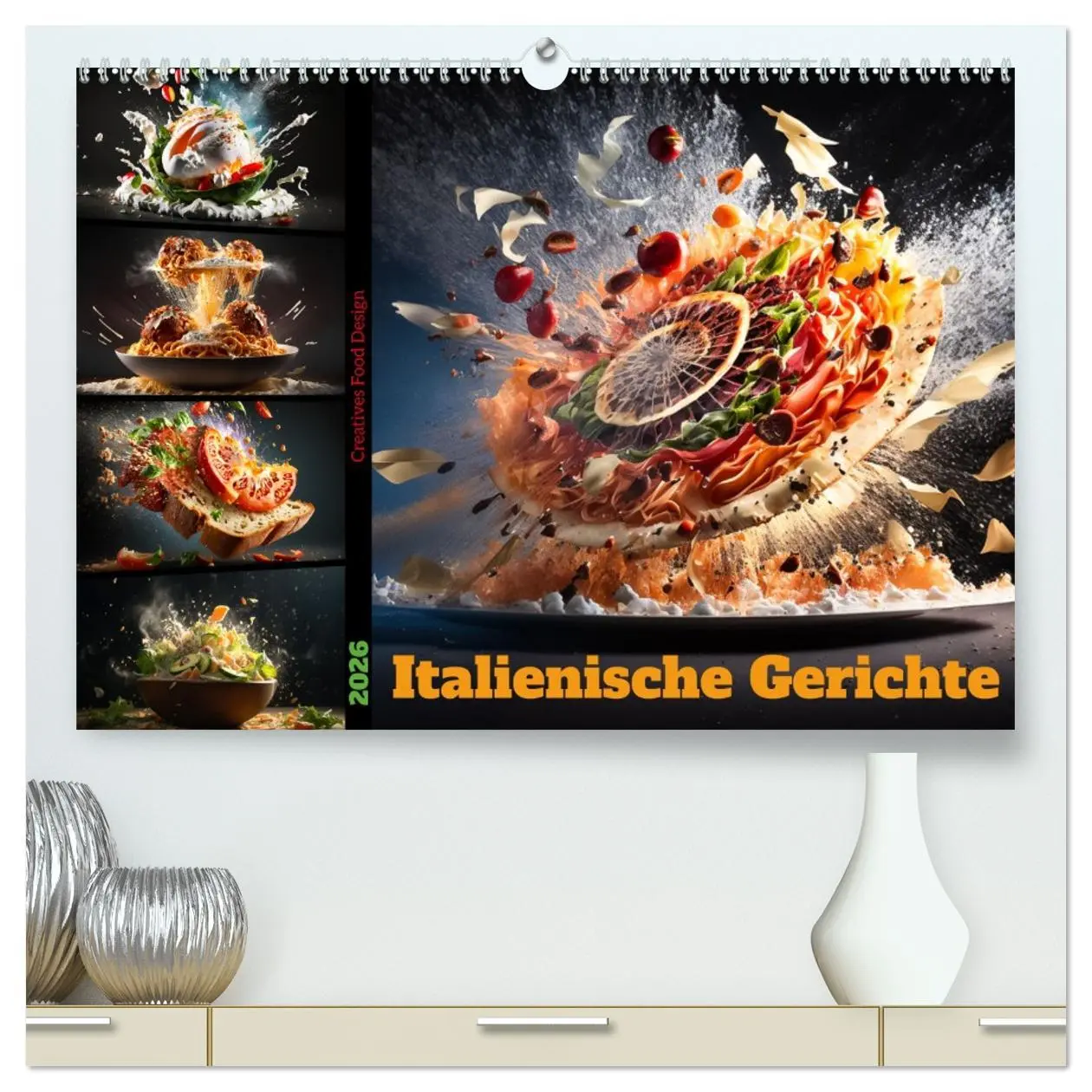 Cover: 9783457527412 | Italienische Gerichte (hochwertiger Premium Wandkalender 2026 DIN...
