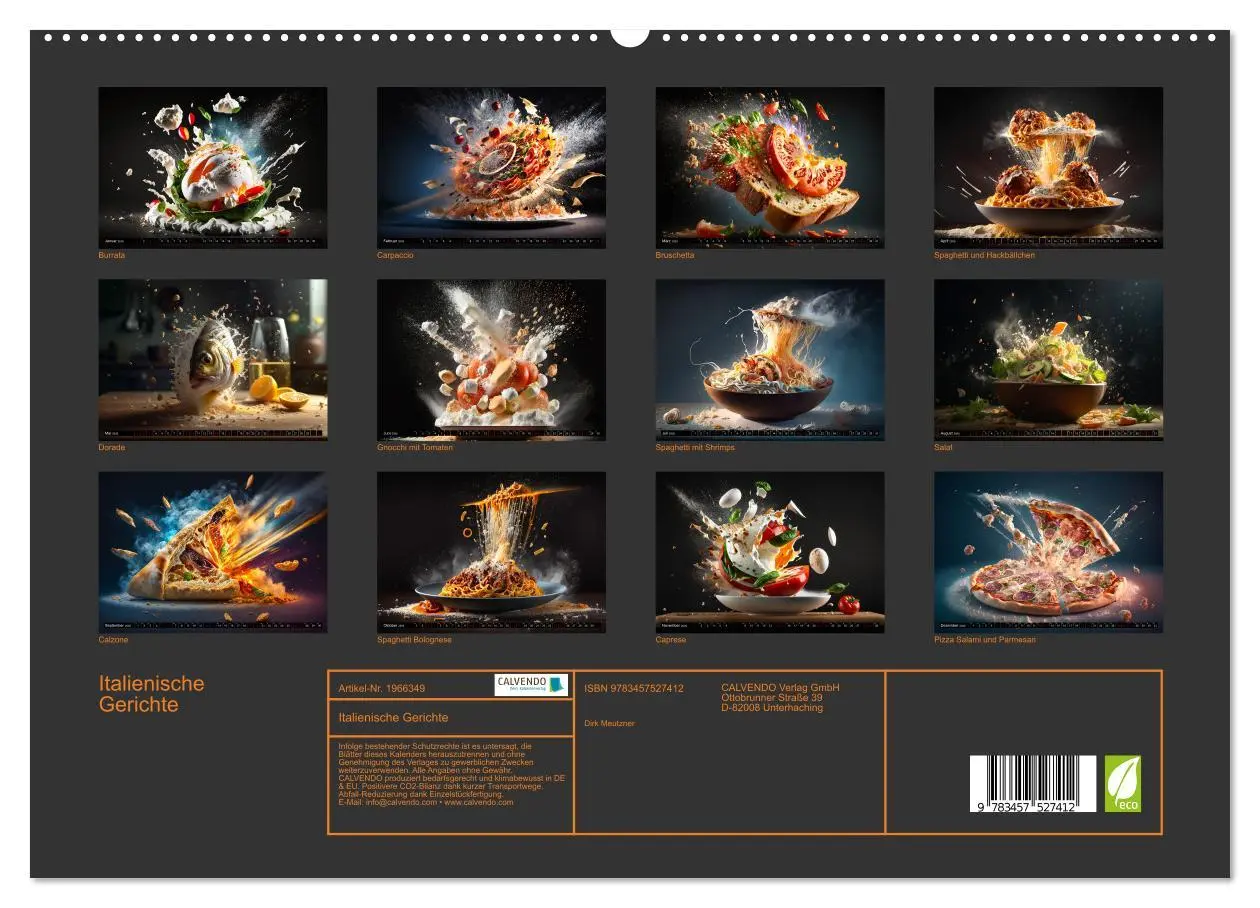 Bild: 9783457527412 | Italienische Gerichte (hochwertiger Premium Wandkalender 2026 DIN...