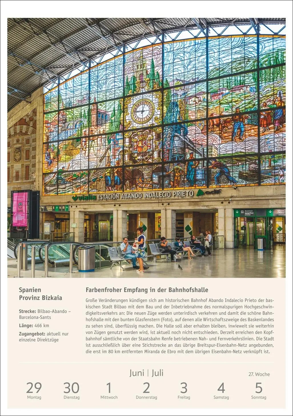 Bild: 9783840037412 | Zugreiselust Wochen-Kulturkalender 2026 - 53 unvergessliche...