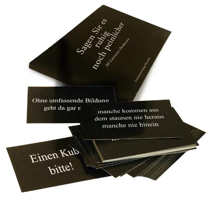Cover: 9783854207412 | Sagen Sie es ruhig noch peinlicher | 30 Literatur-Postkarten | Gerstl