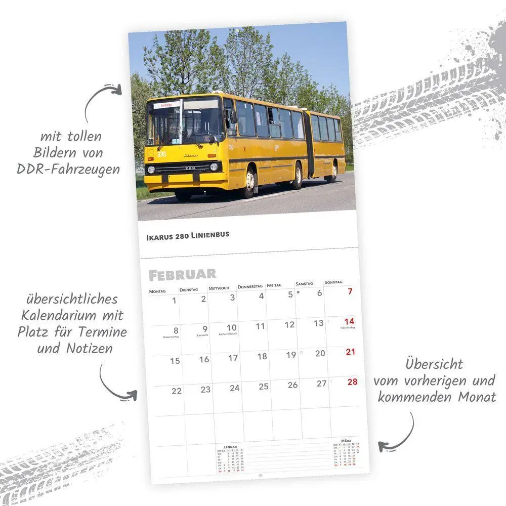 Bild: 9783988027412 | TRÖTSCH - Broschürenkalender DDR Fahrzeuge 2027 | Wandplaner | KG