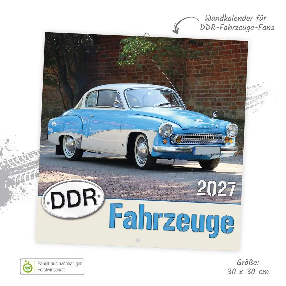 Bild: 9783988027412 | TRÖTSCH - Broschürenkalender DDR Fahrzeuge 2027 | Wandplaner | KG