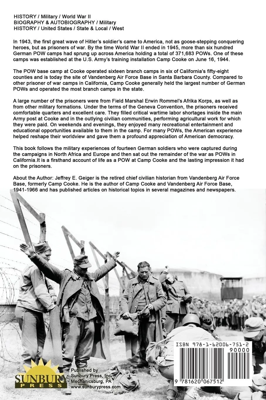 Rückseite: 9781620067512 | German Prisoners of War at Camp Cooke, California | Jeffrey E. Geiger