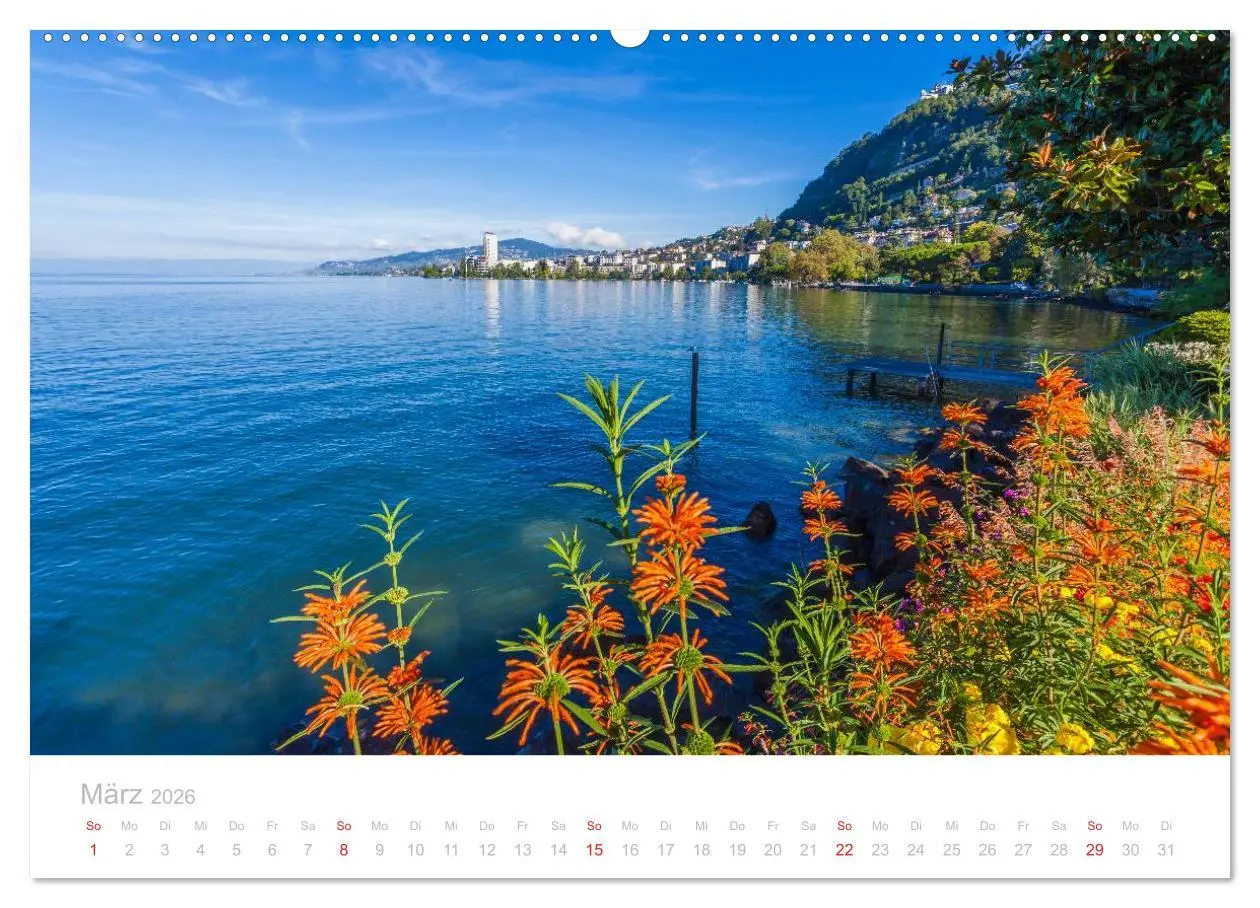 Bild: 9783516087512 | GENFER SEE Das Schweizer Ufer (Wandkalender 2026 DIN A2 quer),...