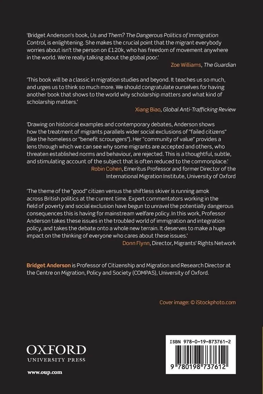 Rückseite: 9780198737612 | Us and Them? | The Dangerous Politics of Immigration Controls | Buch