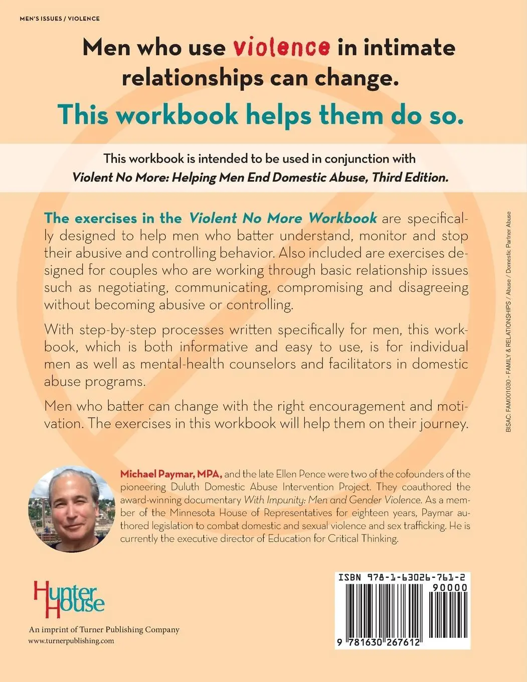 Rückseite: 9781630267612 | Violent No More Workbook | MPA Michael Paymar | Taschenbuch | Englisch