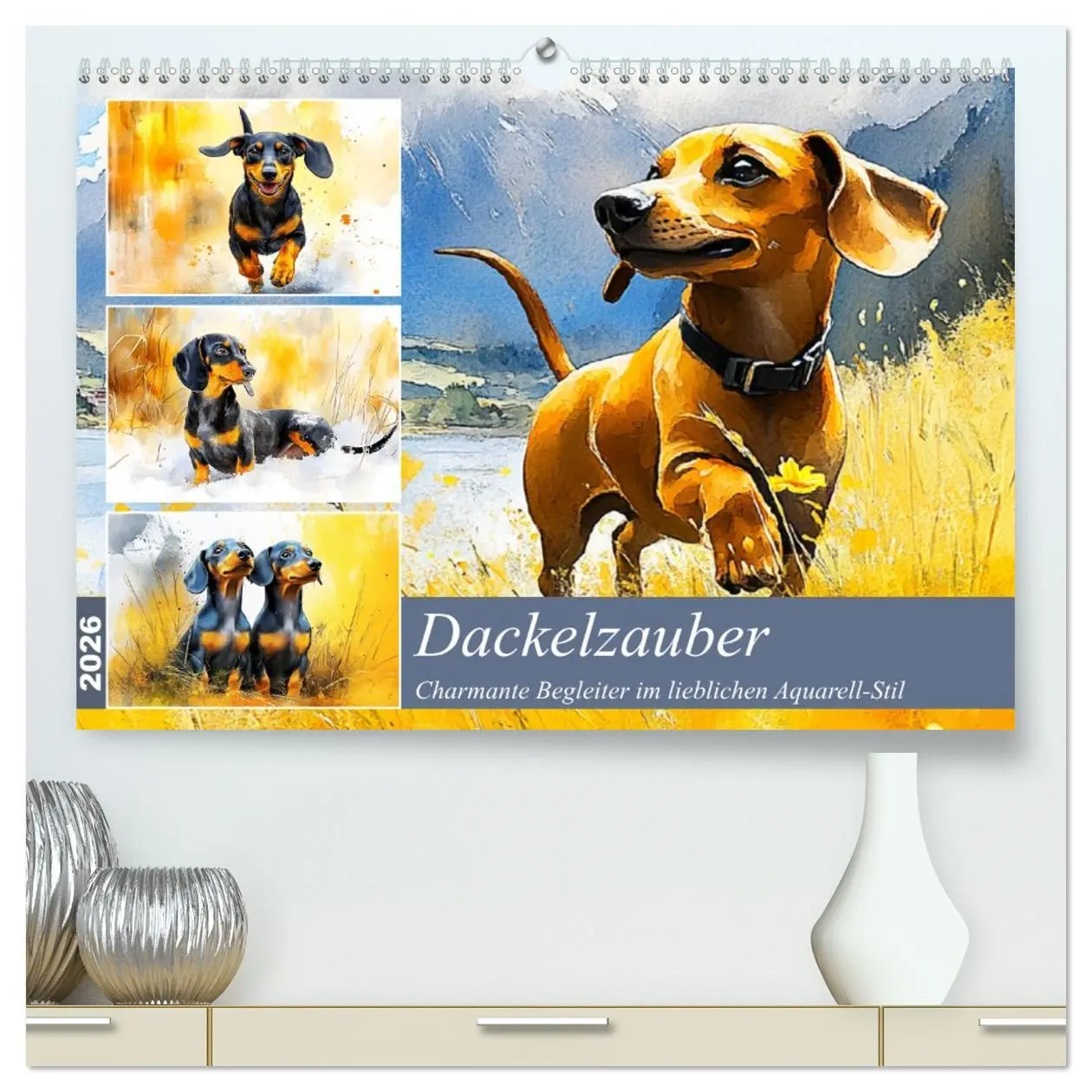 Cover: 9783457297612 | Dackelzauber. Charmante Begleiter im lieblichen Aquarell-Stil...