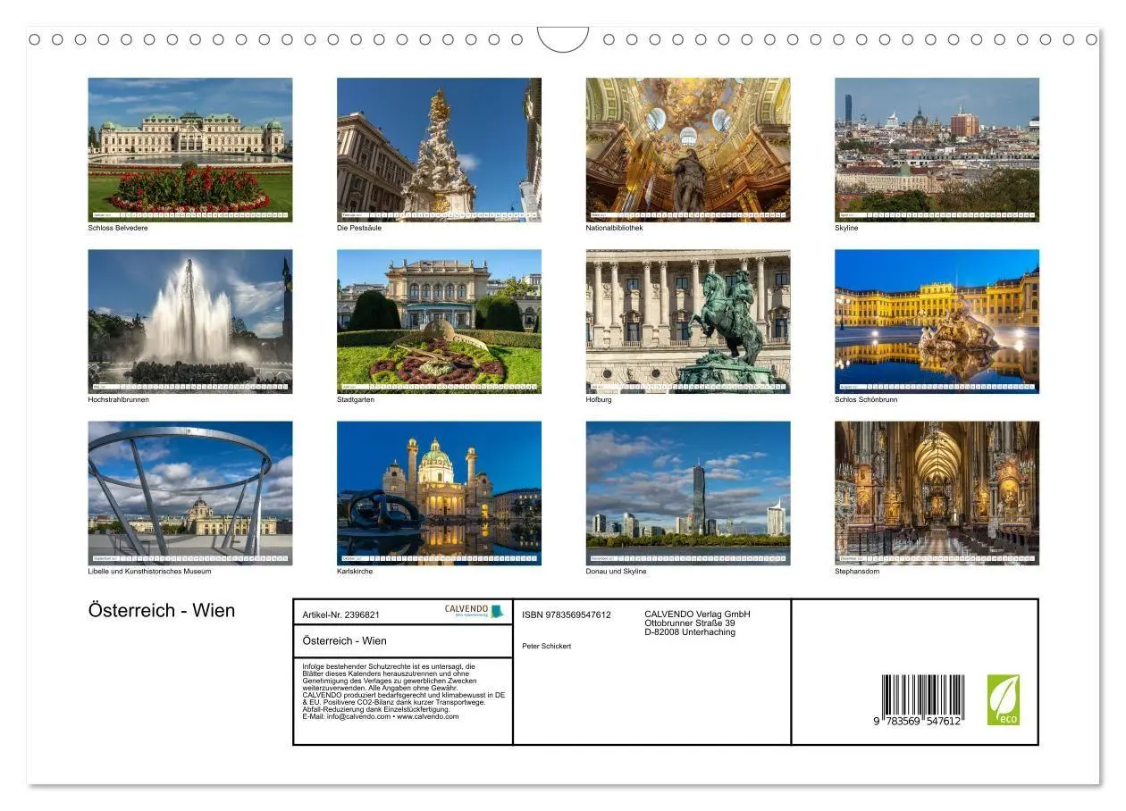 Bild: 9783569547612 | Österreich - Wien (Wandkalender 2027 DIN A3 quer), CALVENDO...