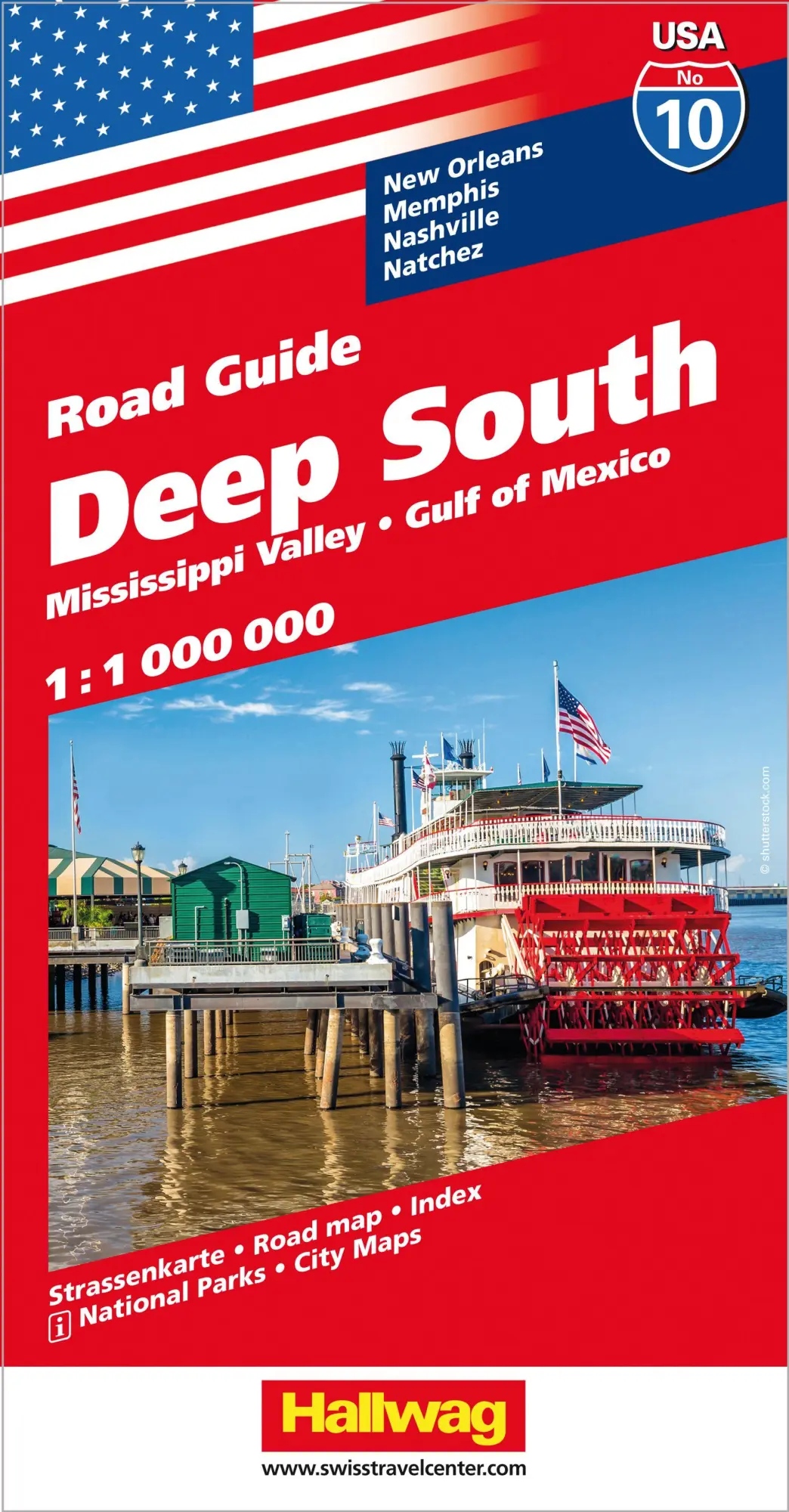 Cover: 9783828307612 | Hallwag USA Road Guide 10 Deep South 1:1.000.000 | (Land-)Karte | 2012