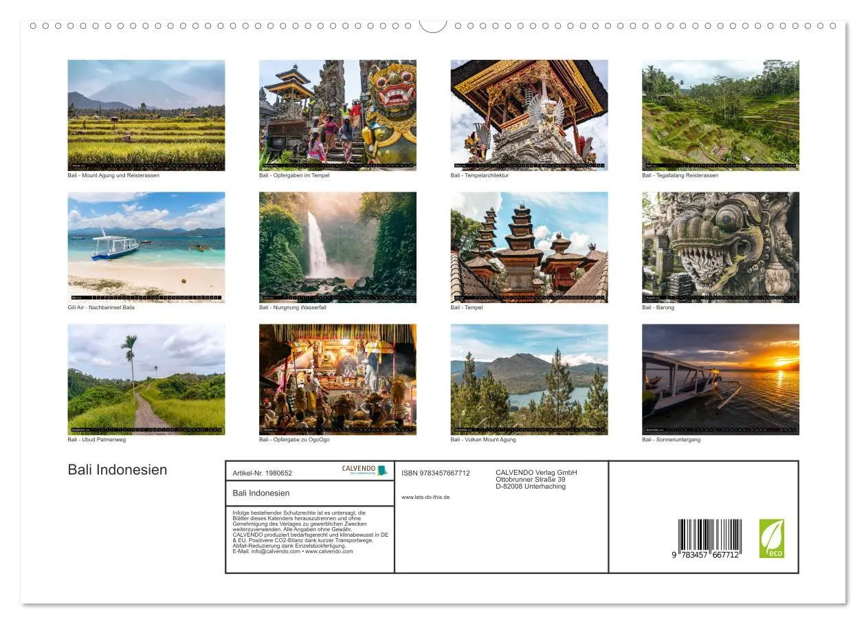Bild: 9783457667712 | Bali Indonesien (hochwertiger Premium Wandkalender 2026 DIN A2...