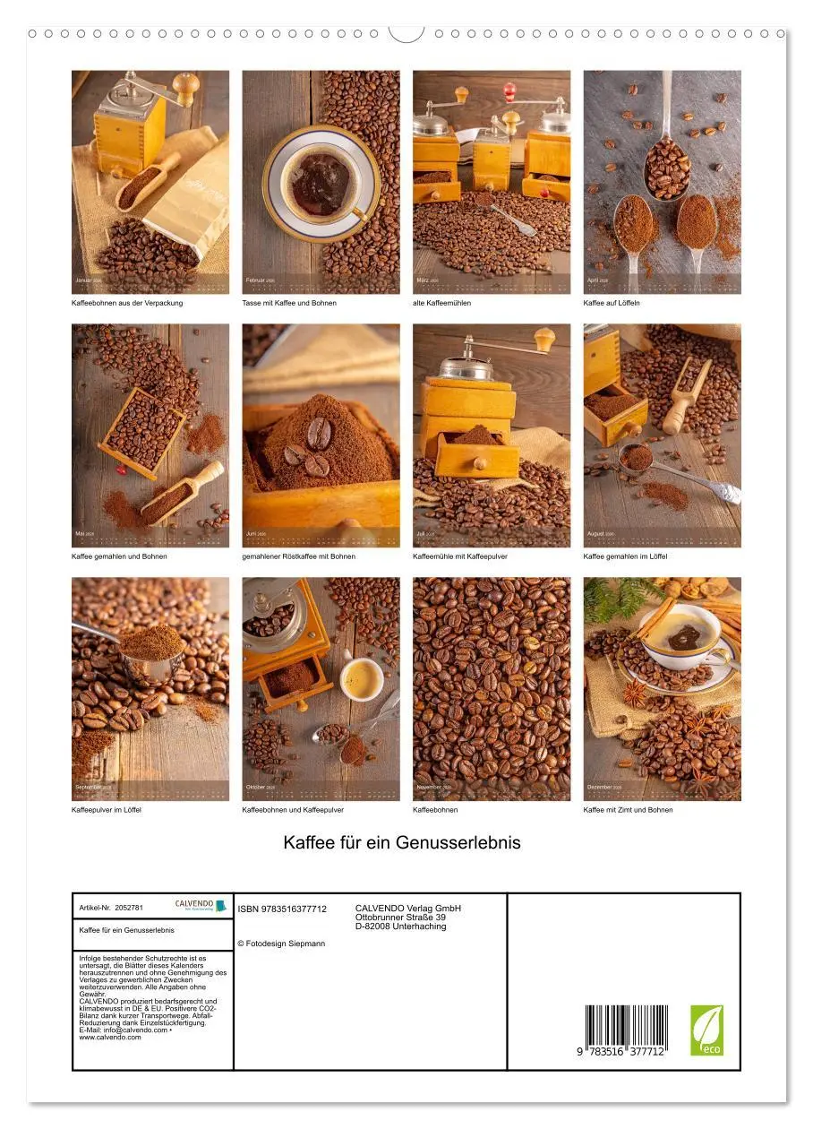 Bild: 9783516377712 | Kaffee für ein Genusserlebnis (hochwertiger Premium Wandkalender...
