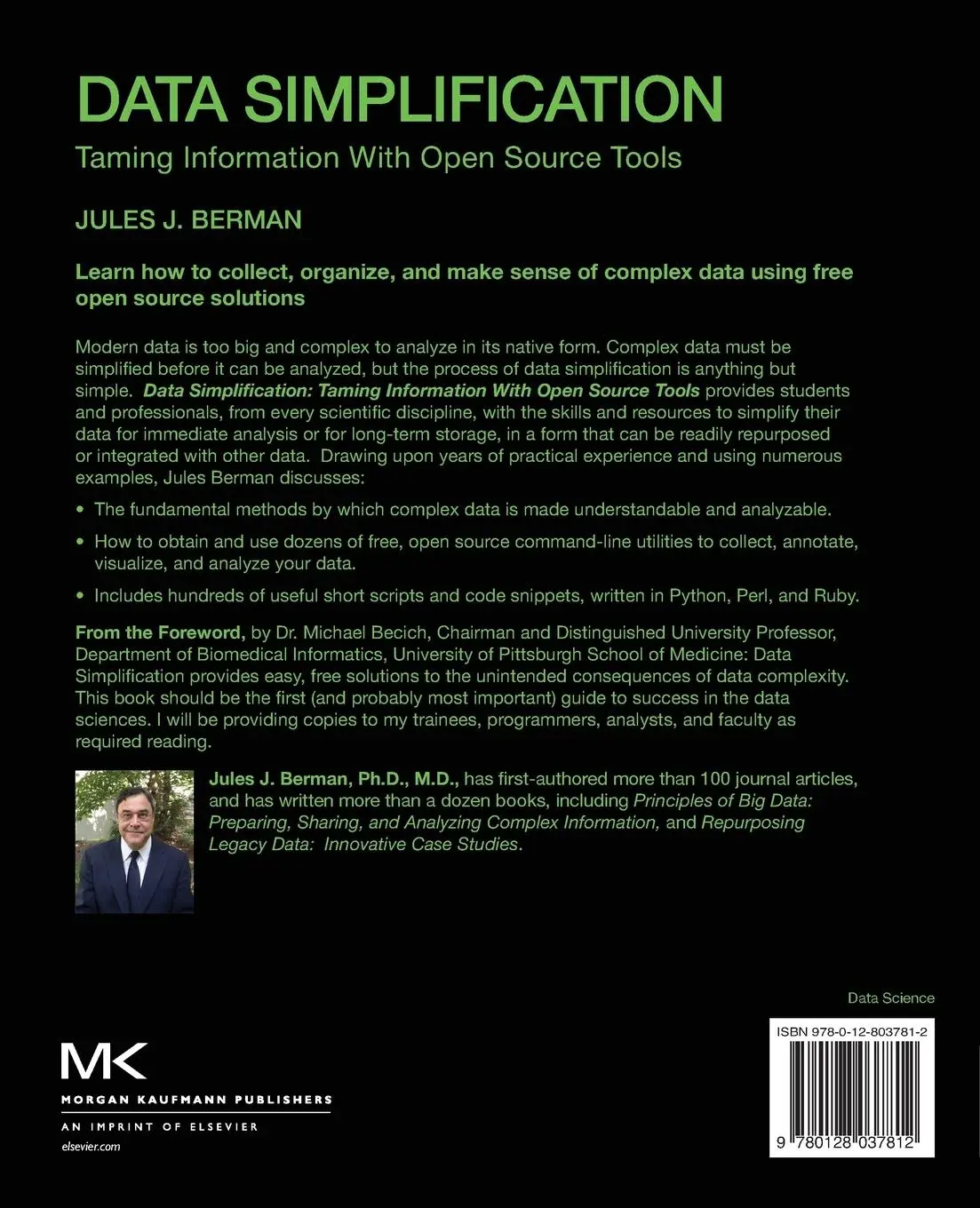 Rückseite: 9780128037812 | Data Simplification | Jules Berman | Taschenbuch | Englisch | 2016