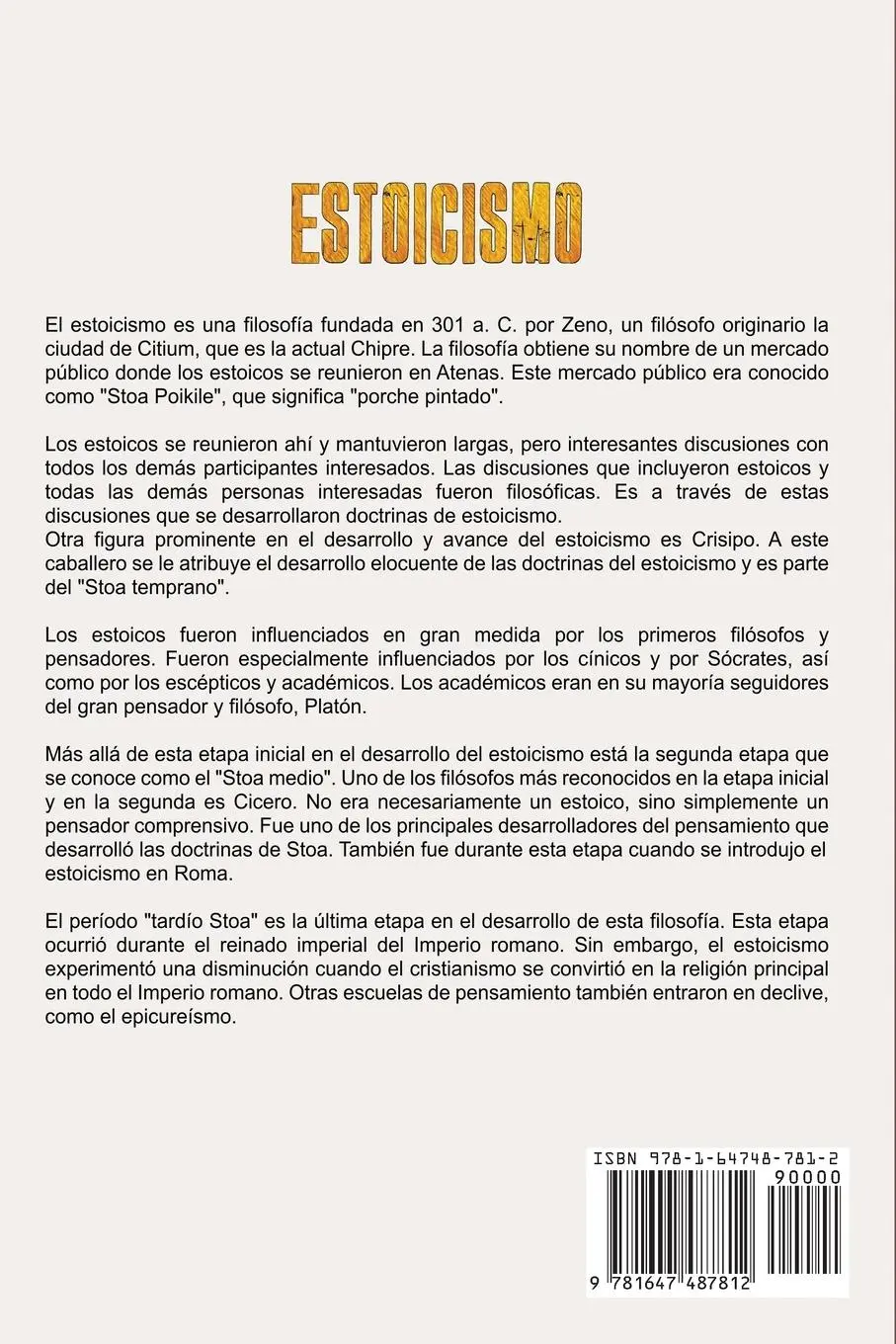 Rückseite: 9781647487812 | Estoicismo | Mark Jeffers | Taschenbuch | Kartoniert / Broschiert
