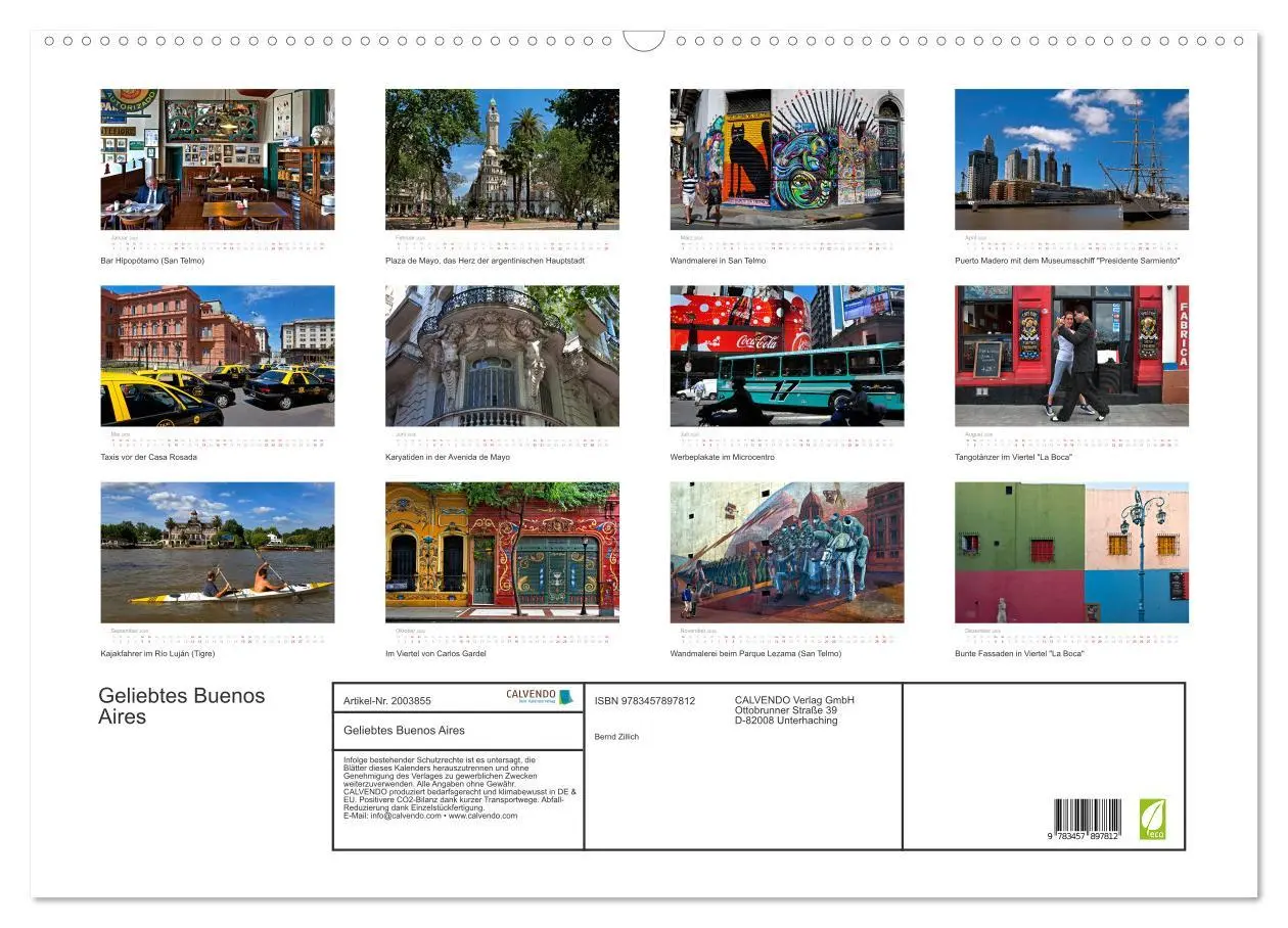 Bild: 9783457897812 | Geliebtes Buenos Aires (Wandkalender 2026 DIN A2 quer), CALVENDO...