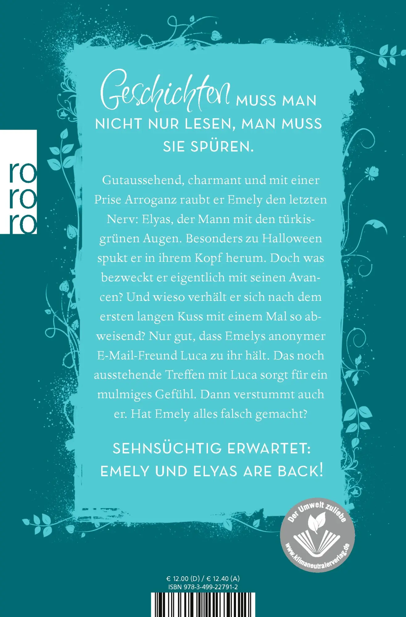 Rückseite: 9783499227912 | Türkisgrüner Winter | Carina Bartsch | Taschenbuch | 464 S. | Deutsch