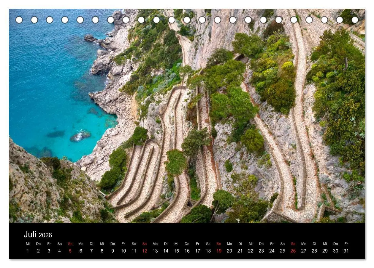 Bild: 9783516047912 | Amalfiküste und Capri (Tischkalender 2026 DIN A5 quer), CALVENDO...