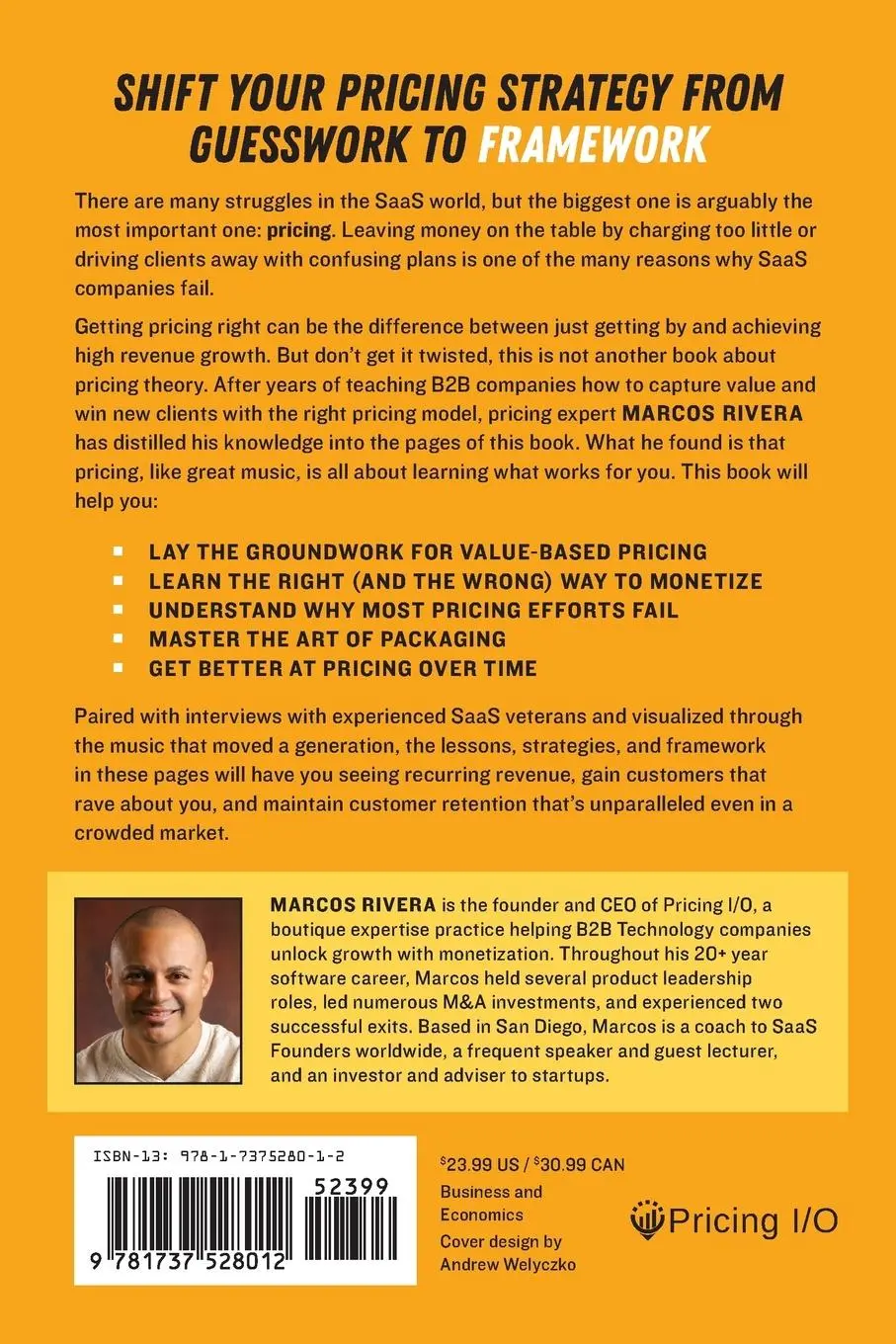 Rückseite: 9781737528012 | Street Pricing | A Pricing Playlist for Hip Leaders in B2B SaaS | Buch