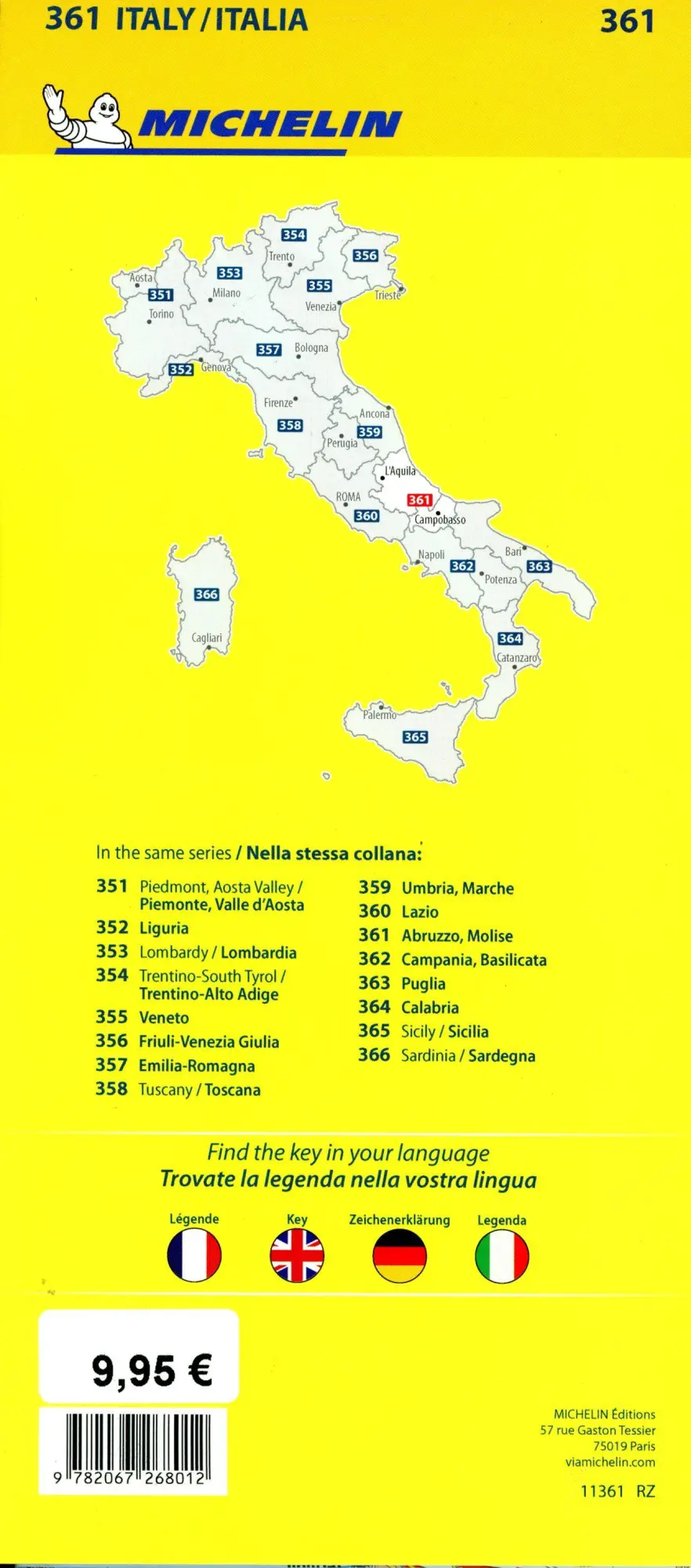 Bild: 9782067268012 | Michelin Abruzzen und Molise | Michelin | (Land-)Karte | 1 S. | 2025
