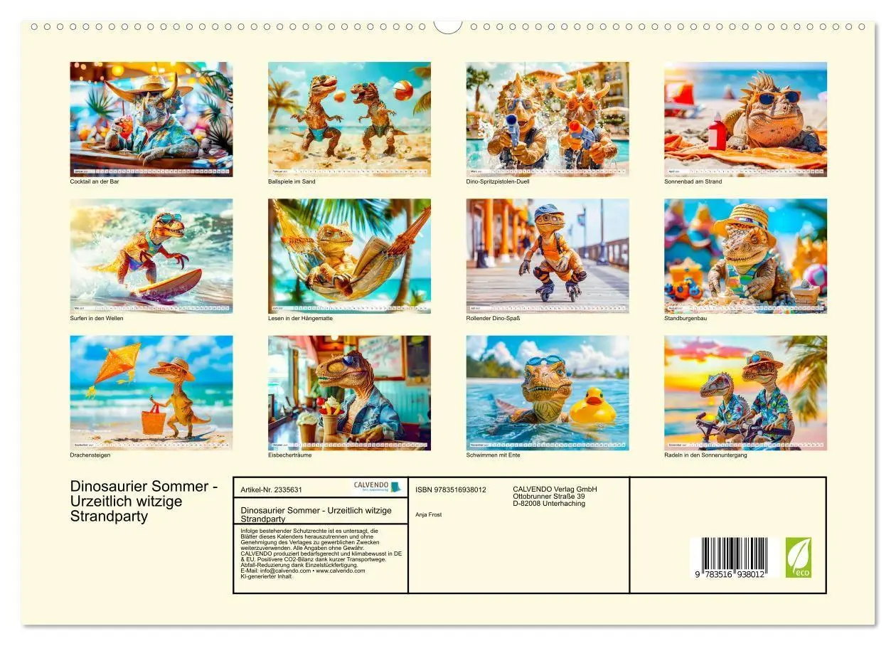 Bild: 9783516938012 | Dinosaurier Sommer - Urzeitlich witzige Strandparty (hochwertiger...