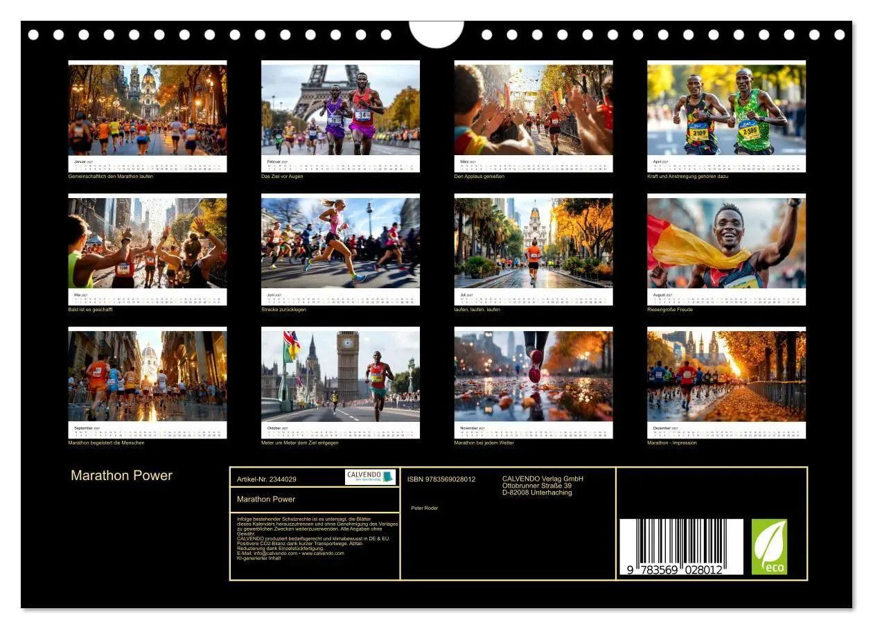 Bild: 9783569028012 | Marathon Power (Wandkalender 2027 DIN A4 quer), CALVENDO...