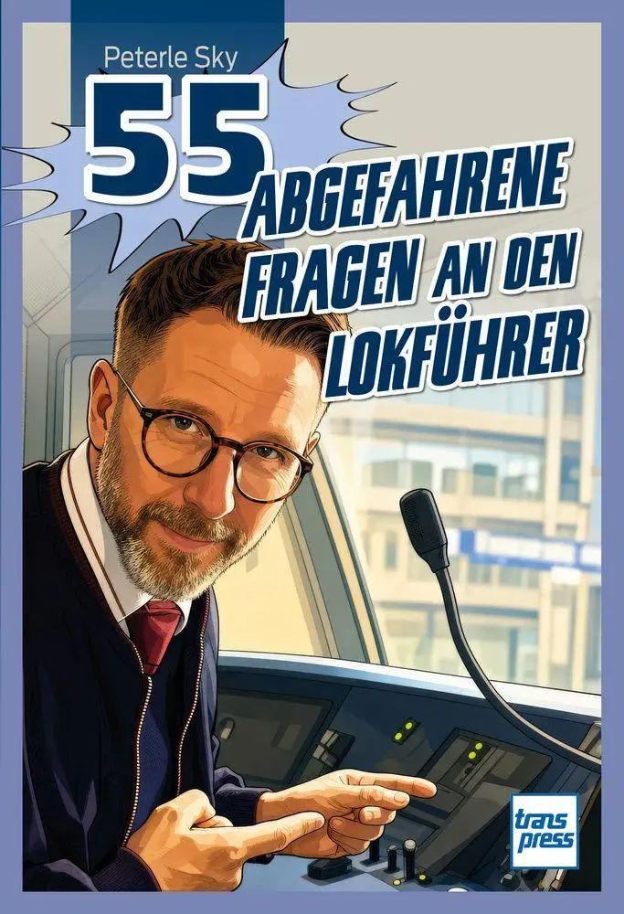 Cover: 9783613718012 | 55 abgefahrene Fragen an den Lokführer | Peterle Sky | Taschenbuch
