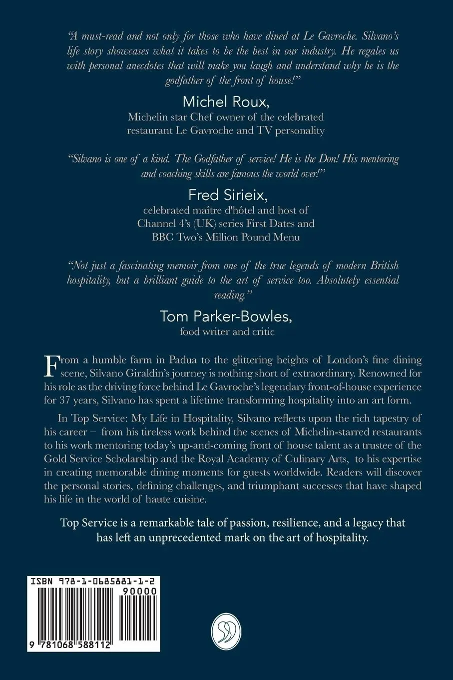Rückseite: 9781068588112 | Top Service | My Life in Hospitality | Silvano Giraldin | Taschenbuch
