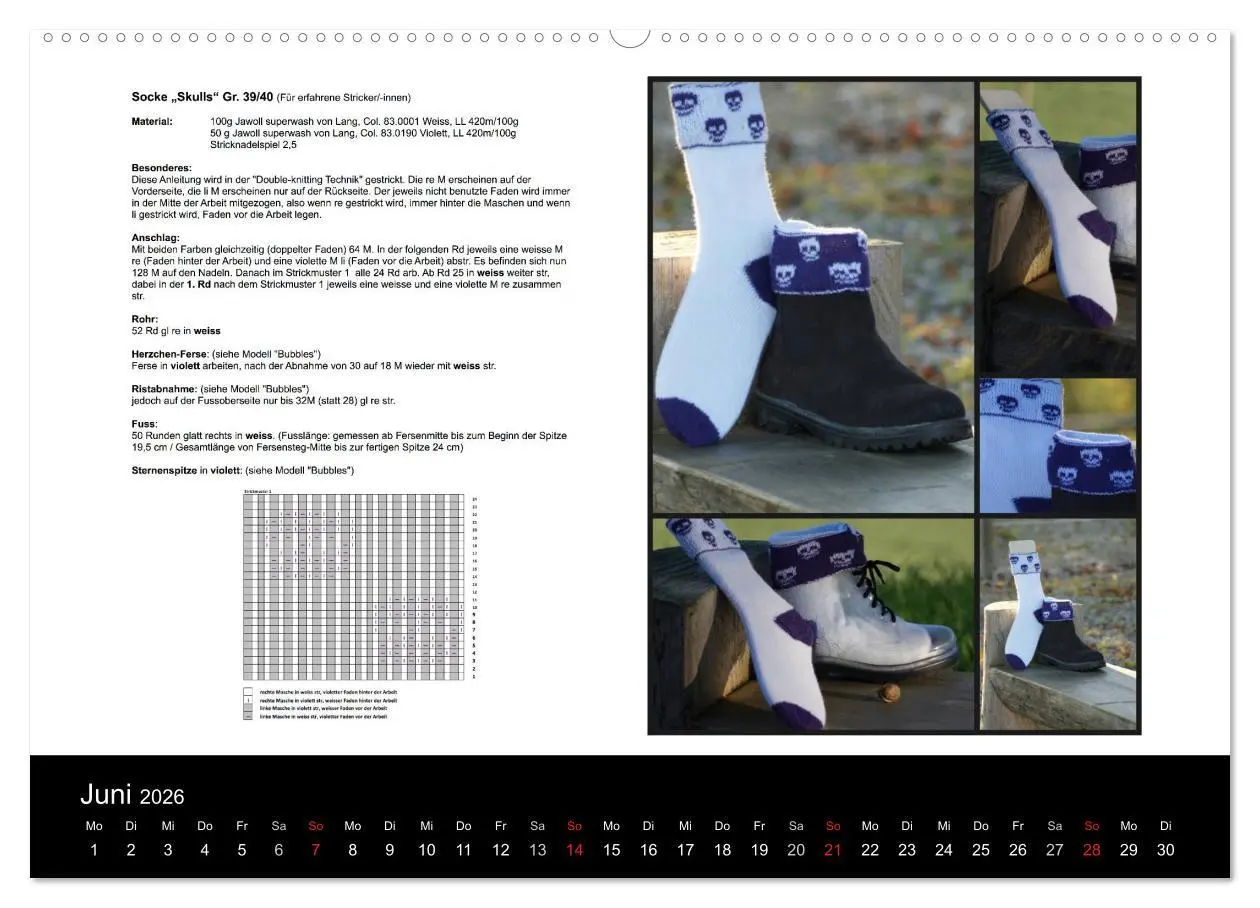 Bild: 9783516098112 | Sockenkalender Bootsocks 2026 (Wandkalender 2026 DIN A2 quer),...