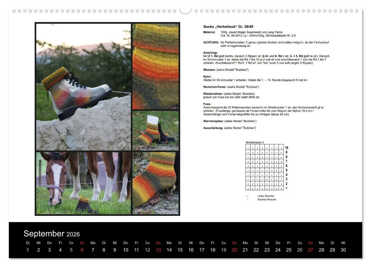 Bild: 9783516098112 | Sockenkalender Bootsocks 2026 (Wandkalender 2026 DIN A2 quer),...