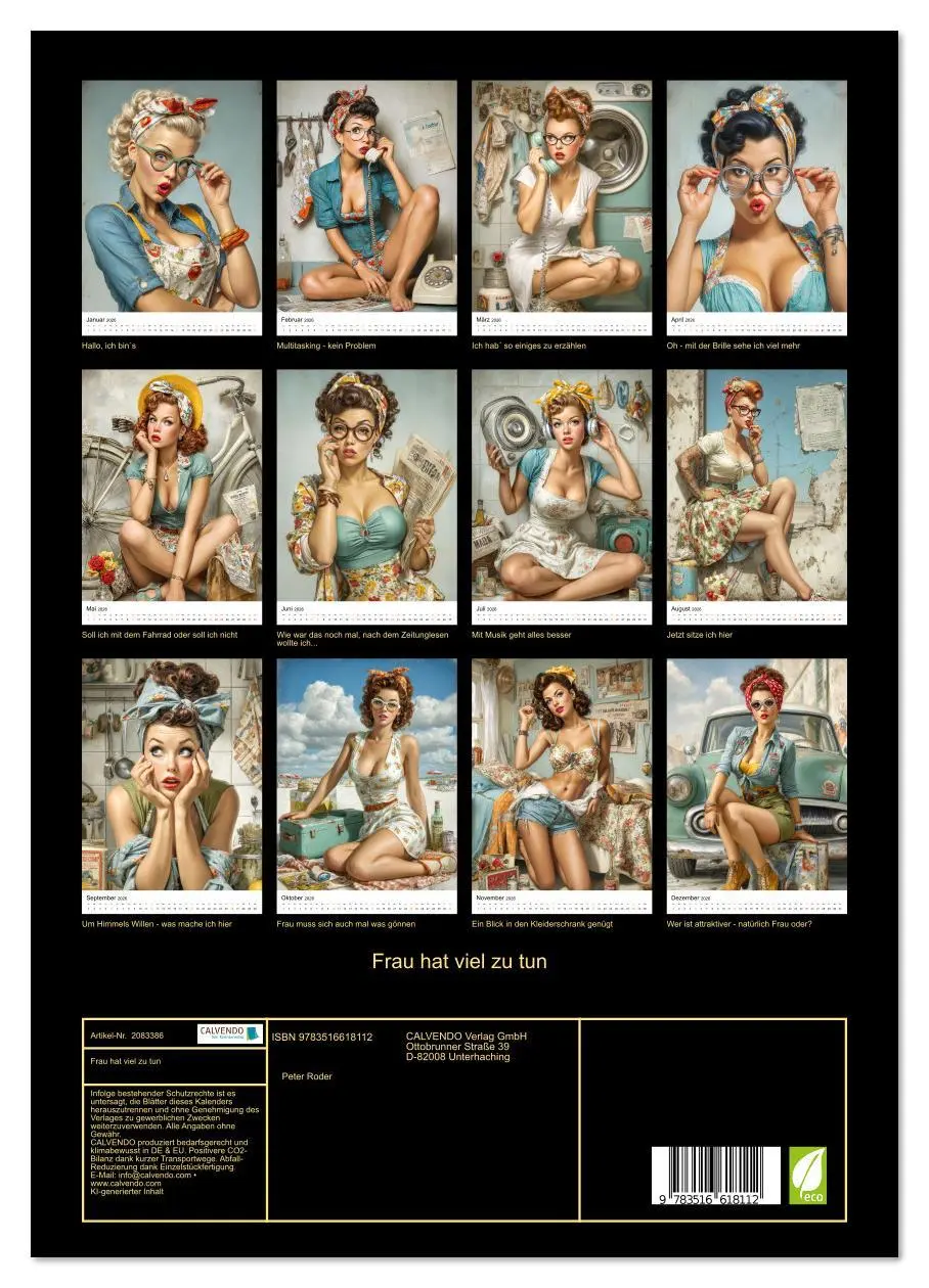 Bild: 9783516618112 | Frau hat viel zu tun (hochwertiger Premium Wandkalender 2026 DIN A2...