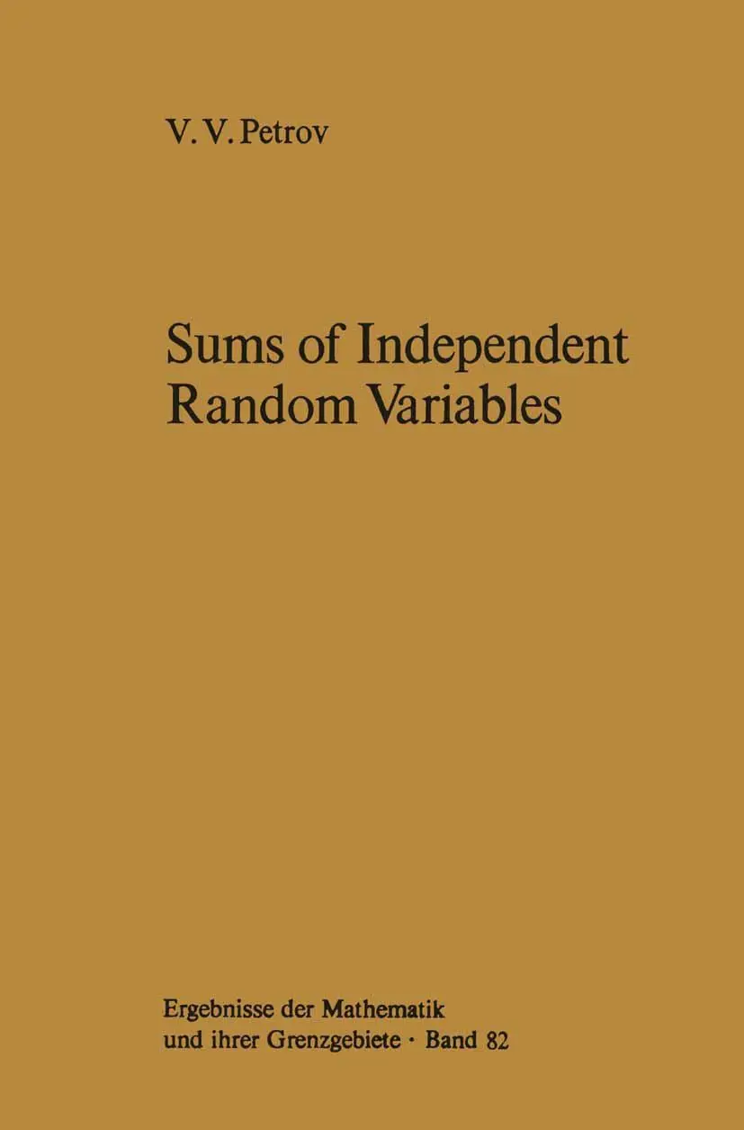 Cover: 9783642658112 | Sums of Independent Random Variables | V. V. Petrov | Taschenbuch | x