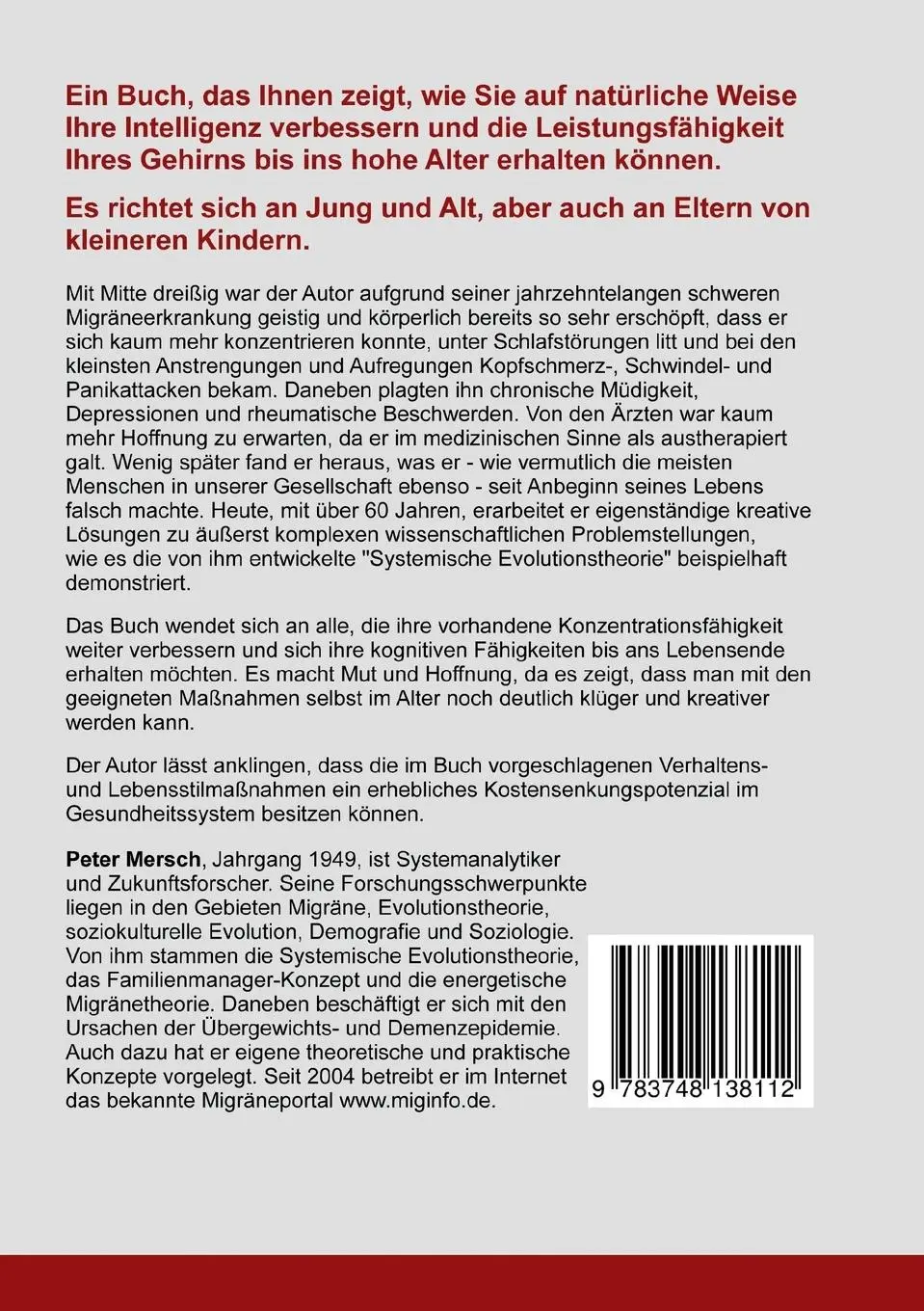 Rückseite: 9783748138112 | Klüger werden und Demenz vermeiden | Peter Mersch | Taschenbuch | 2018
