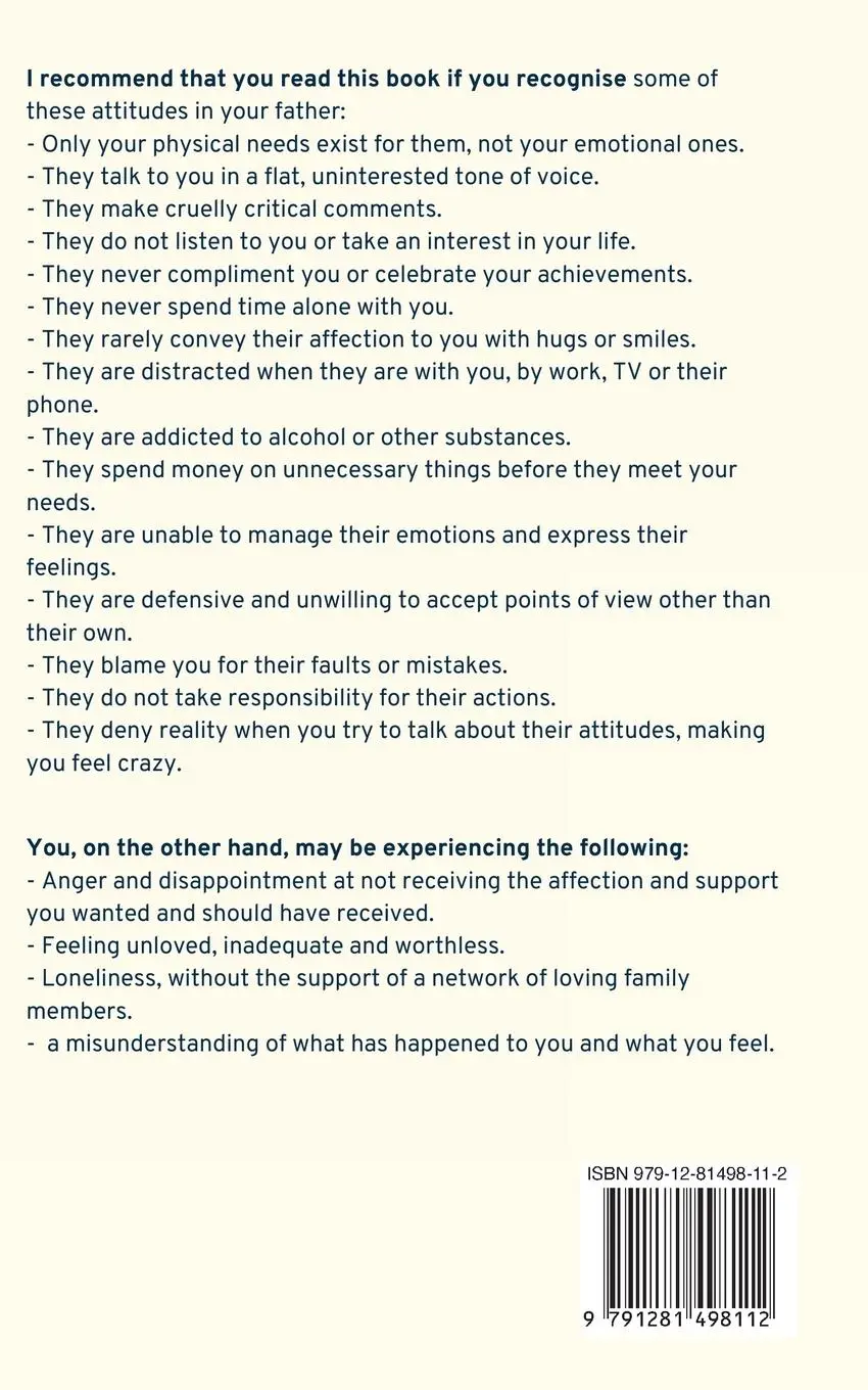 Rückseite: 9791281498112 | Healing for Daughters of Emotionally Absent Fathers | Vincenzo Venezia
