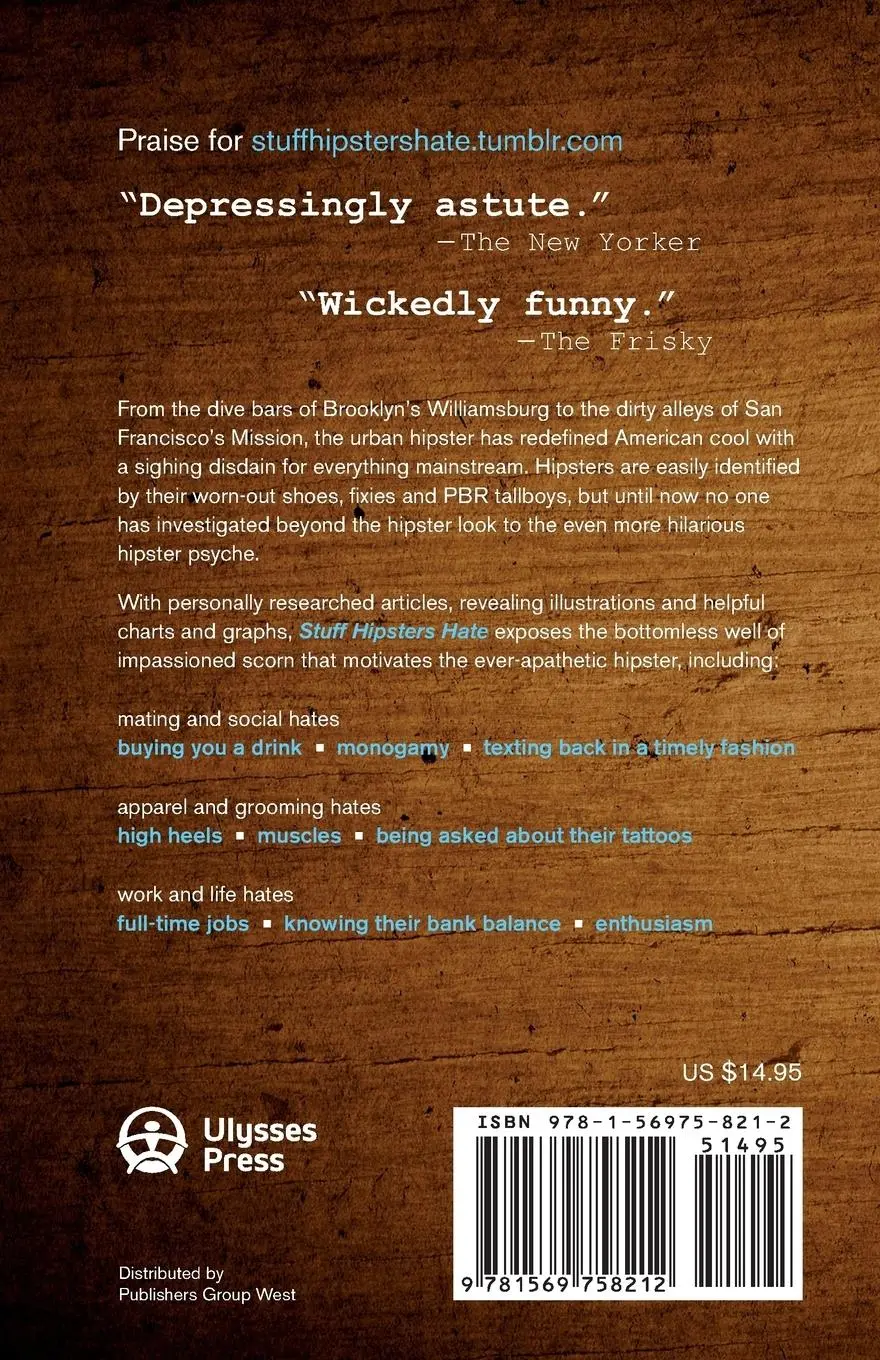 Rückseite: 9781569758212 | Stuff Hipsters Hate | Brenna Ehrlich (u. a.) | Taschenbuch | Englisch