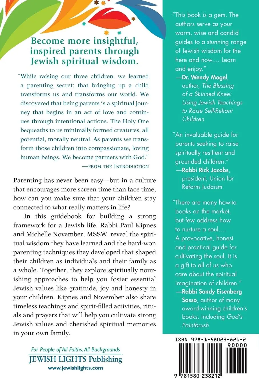 Rückseite: 9781580238212 | Jewish Spiritual Parenting | Rabbi Paul J. Kipnes (u. a.) | Buch