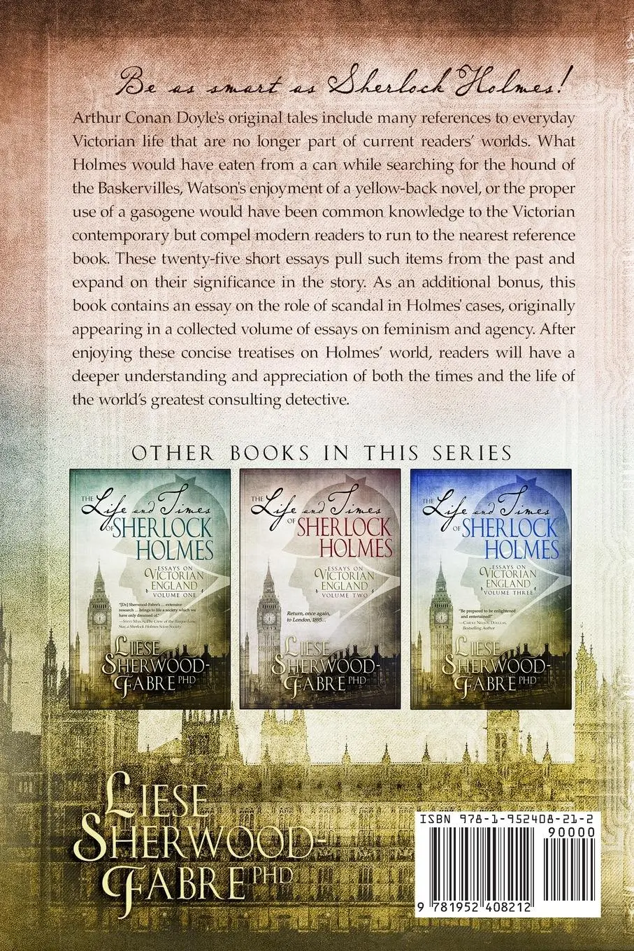 Rückseite: 9781952408212 | The Life and Times of Sherlock Holmes, Volume 4 | Liese Sherwood-Fabre